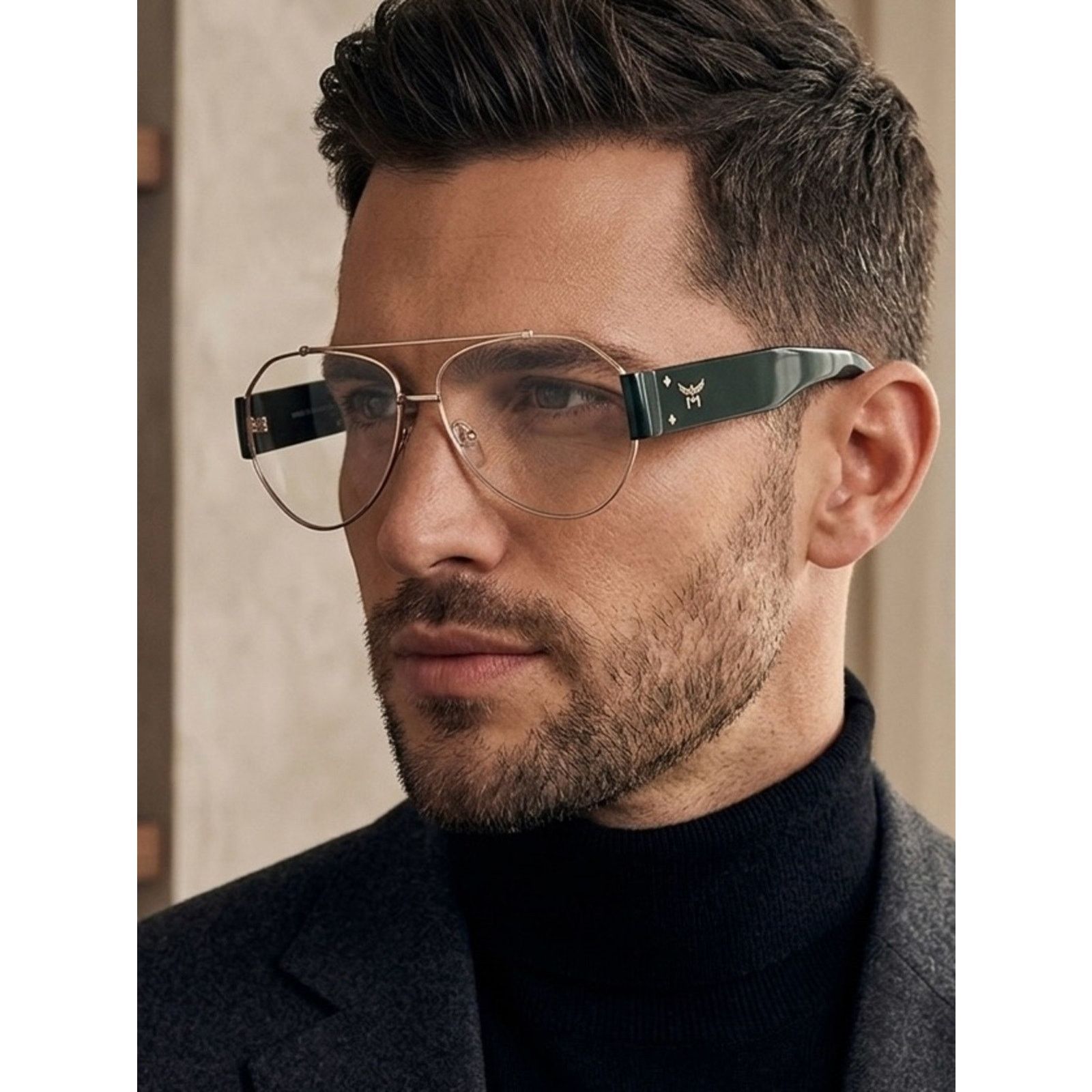 MCM New MCM MW5001 32A Gold Metal Frame with Dark Green Temples Size ONE SIZE - 2 Thumbnail