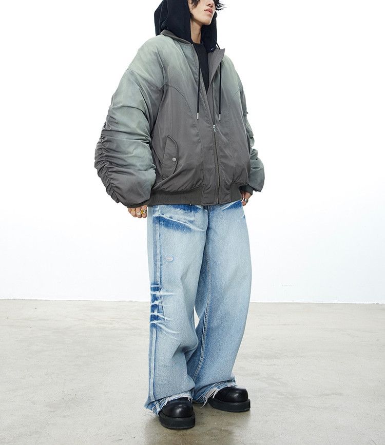 Japanese Brand × Jean × Vintage High street vintage washed crease denim Size US 33 - 5 Thumbnail