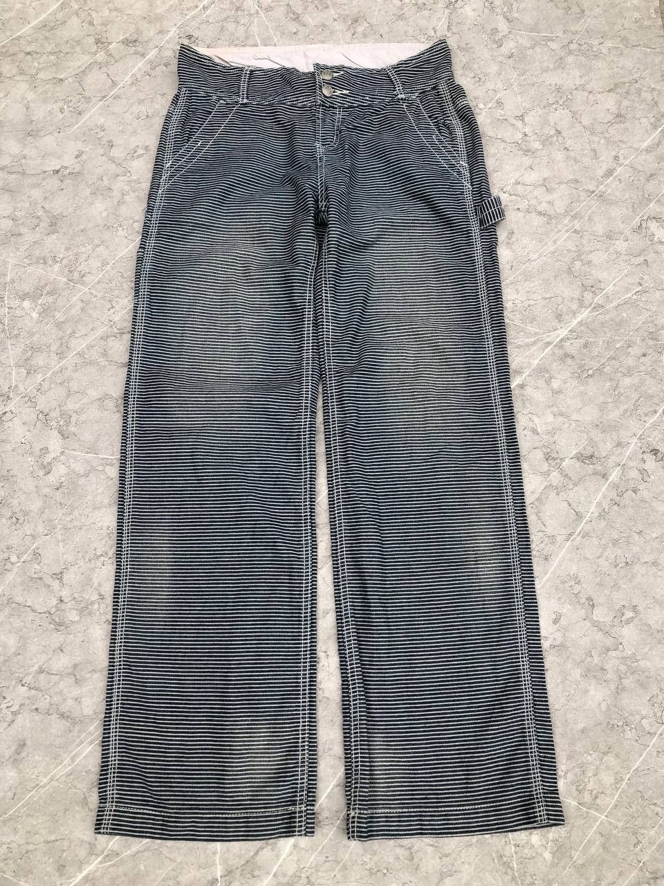Japanese Brand × Vintage japanesebrand agile hickory buckle back carpenter pants Size 30" / US 8 / IT 44 - 2 Thumbnail