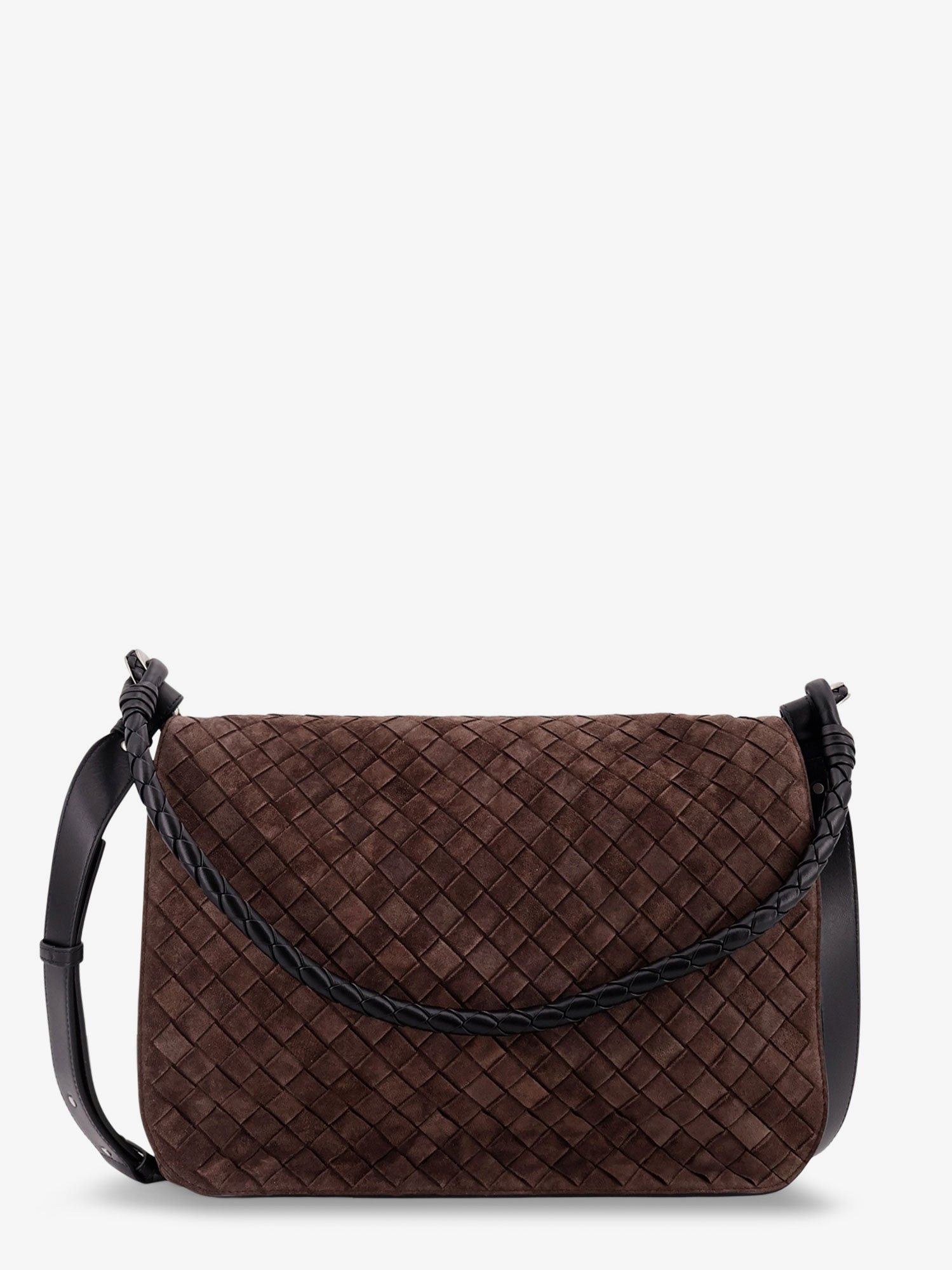 Bottega Veneta Intrecciato Suede Shoulder Bag Size ONE SIZE - 1 Thumbnail