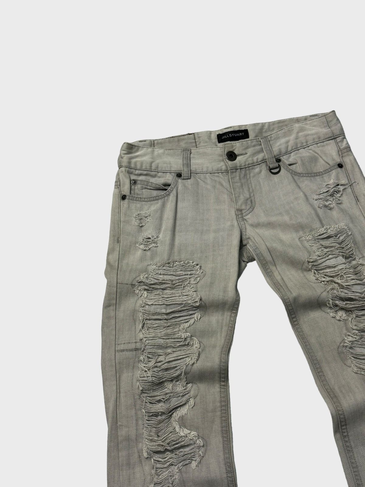 Japanese Brand Jill Stuart Distressed Helmut Lang Inspired Low Rise Jean Size US 29 - 4 Thumbnail