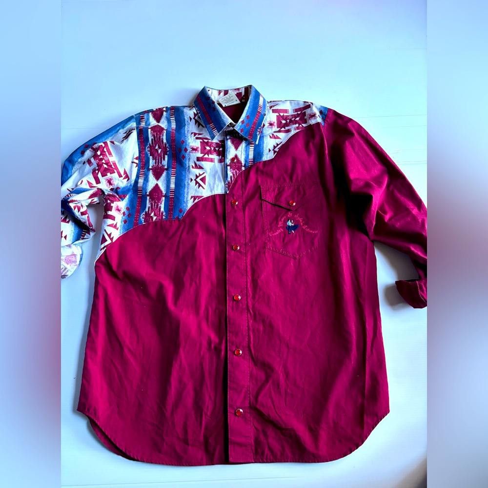 Designer Vintage Le Pure Sang Button-Up Western Shirt Size L / US 10 / IT 46 - 1 Thumbnail