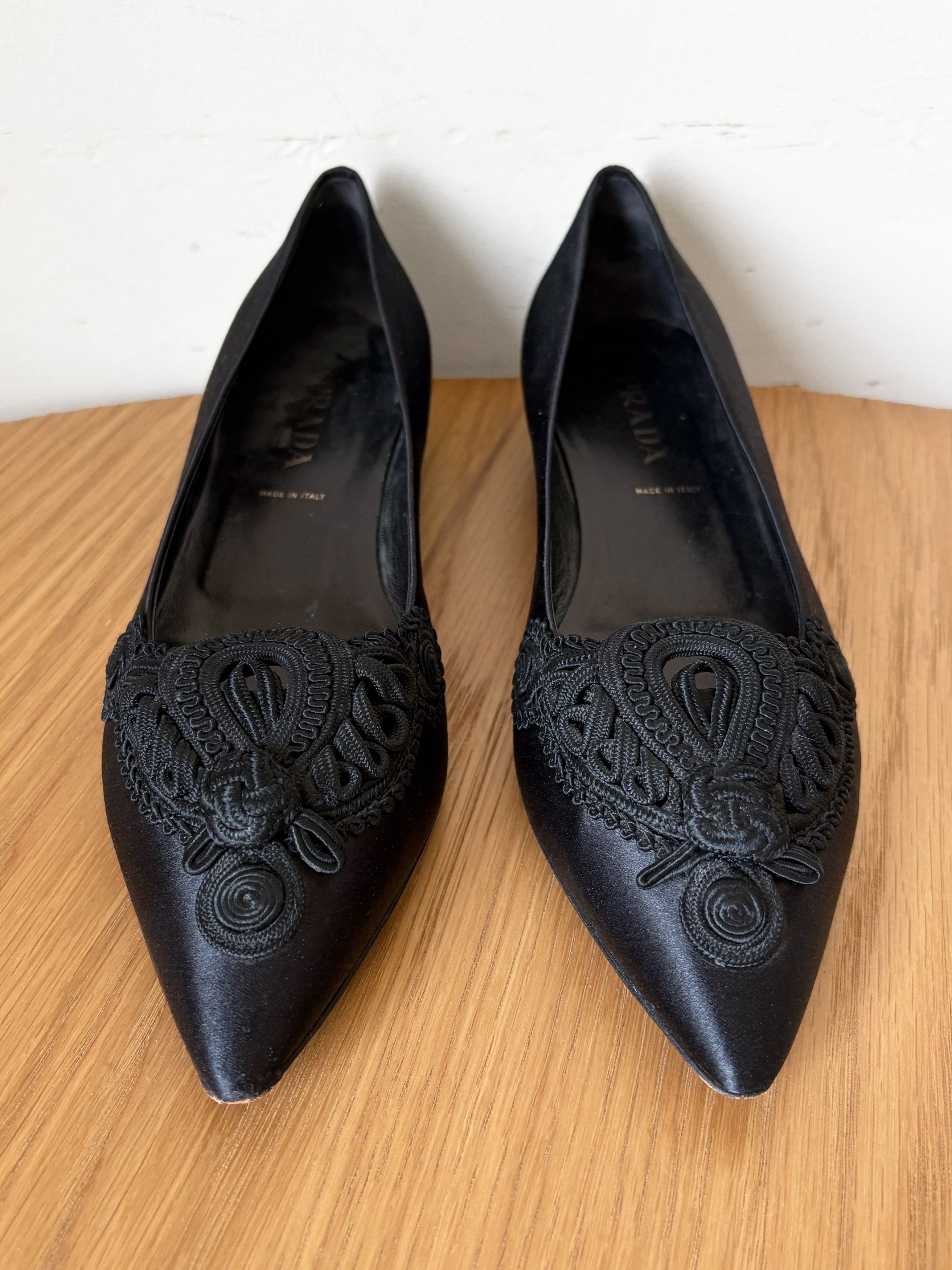 Prada Prada satin fabric ballerinas Size US 7.5 / IT 37.5 - 1 Thumbnail