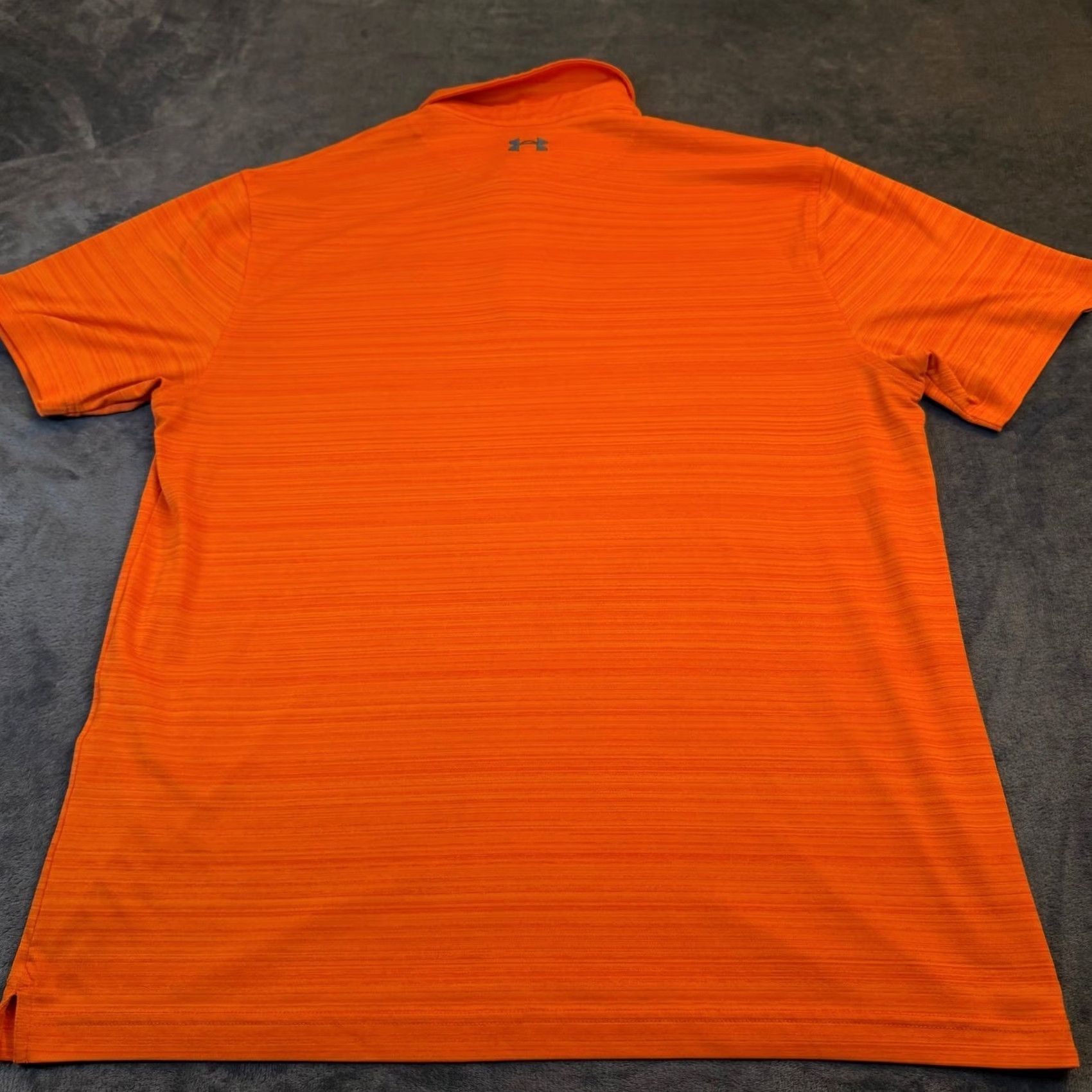 Under Armour Under Armour HeatGear Polo Shirt Mens L Orange Loose Fit Striped Golf Polo Shirt Size US L / EU 52-54 / 3 - 4 Thumbnail