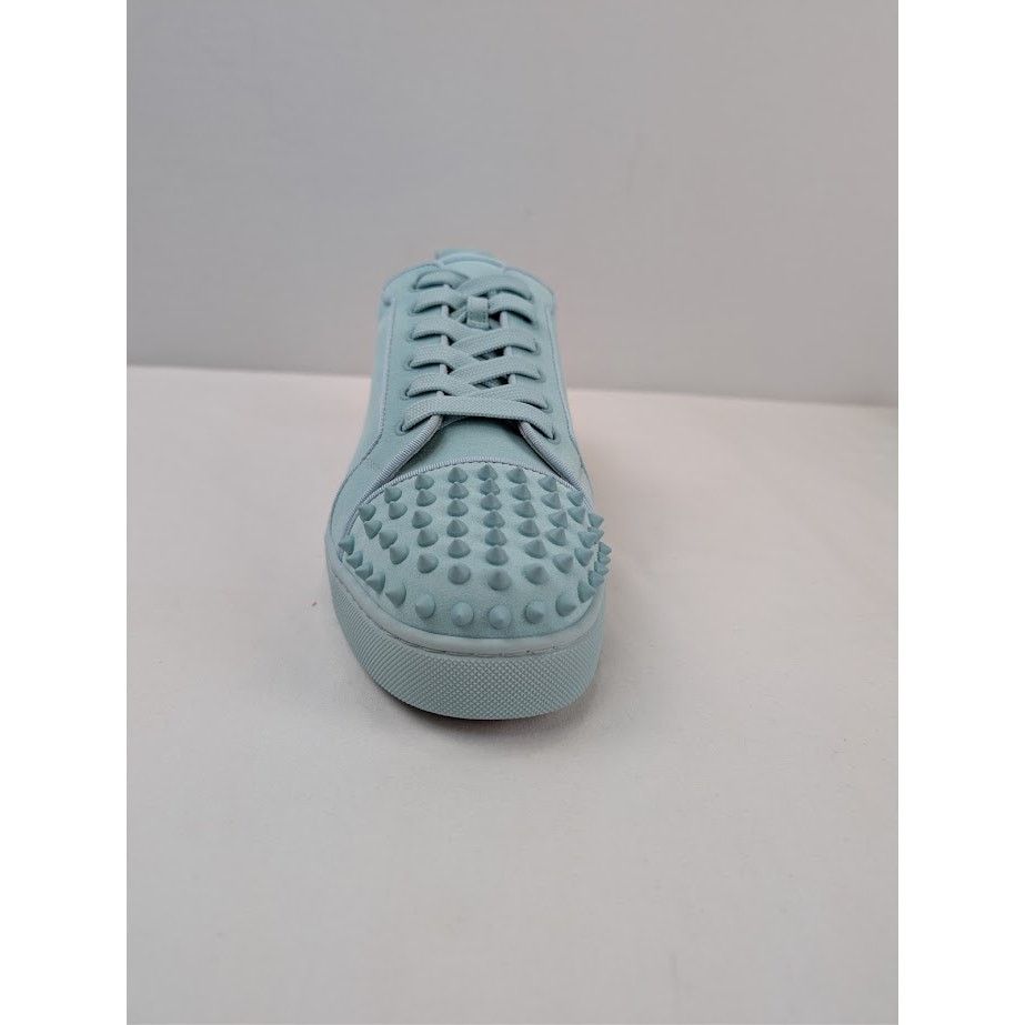Christian Louboutin o1rshd1 Louis Junior Spikes Sneakers in Iceberg Size US 12.5 / EU 45-46 - 14 Thumbnail