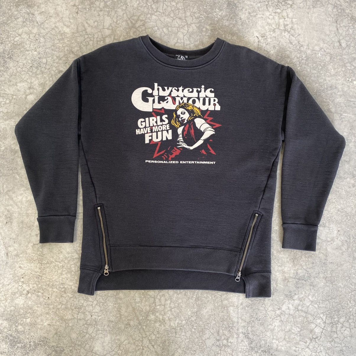 Hysteric Glamour Side Seam Zipper Crewneck Sweatshirt Size US M / EU 48-50 / 2 - 1 Thumbnail
