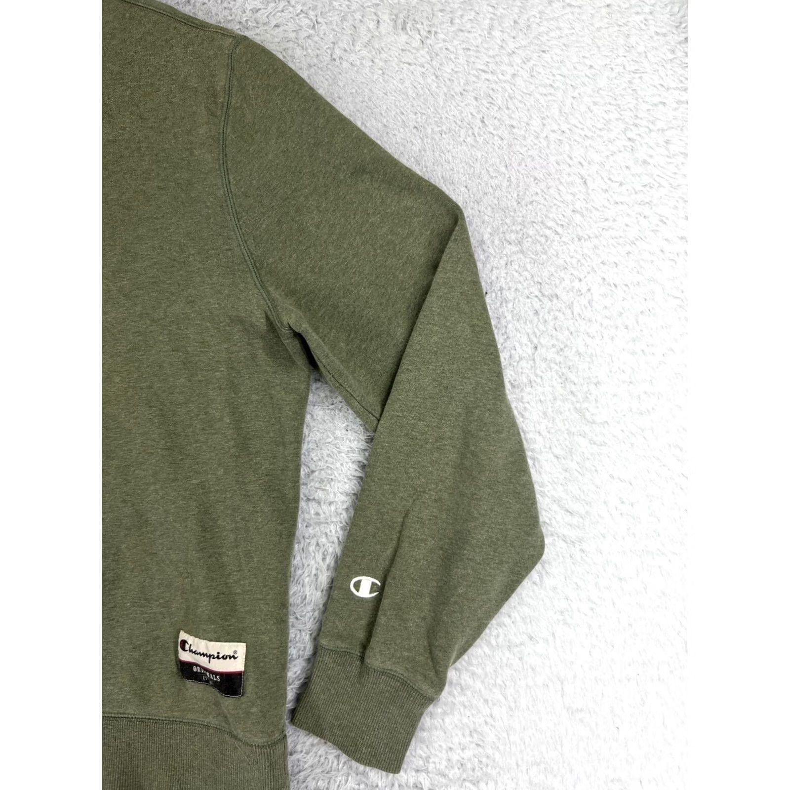 Champion VINTAGE Champion Sweatshirt Men’s Large Green Pullover Crew Neck Lined Fleece Polyester Size US L / EU 52-54 / 3 - 2 Thumbnail