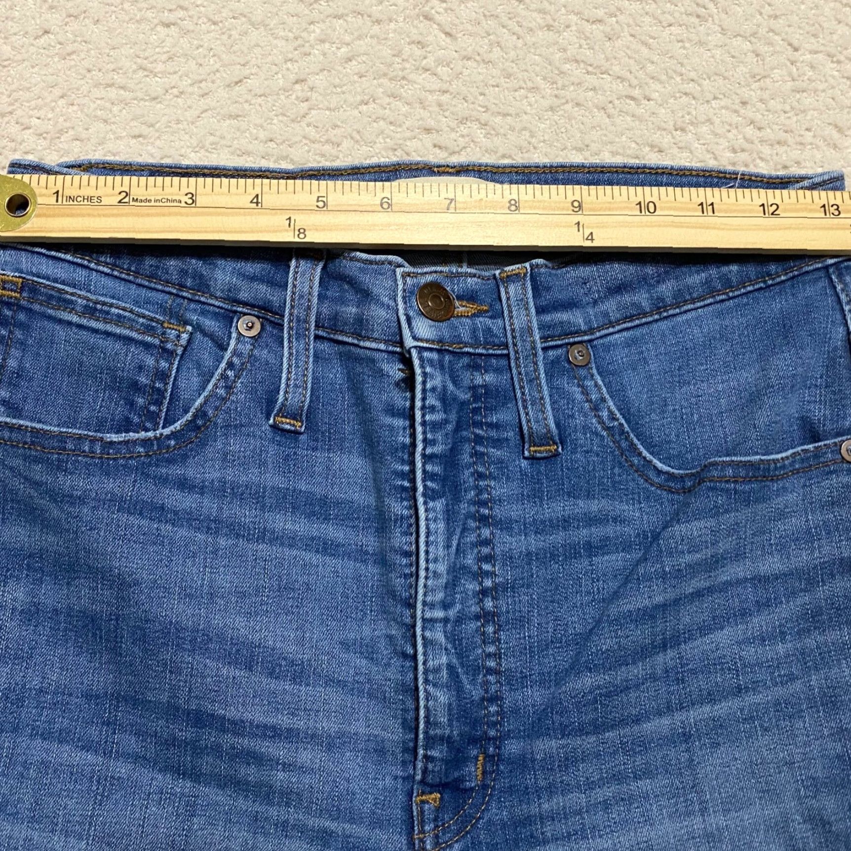 Madewell Madewell Jeans Womens Blue Denim High Rise Skinny 27 Medium Wash Regular 5-Pocket Style Adult Womens Jeans Size 27" / US 4 / IT 40 - 5 Thumbnail