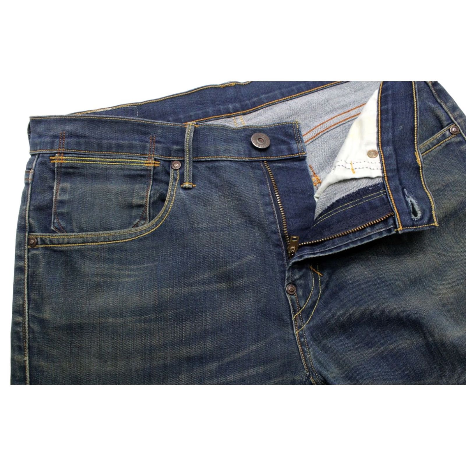 Levi's LEVI'S Jeans Slim Fit Whiskers Faded Blue Denim Men W32/L34 Jeans Slim Blue Whiskers Faded Denim Men W32/L34 Size US 32 / EU 48 - 4 Thumbnail