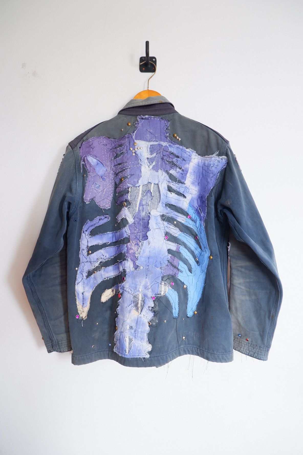 Sassafras Vintage Trashed Skull Custom Rework Jacket ArtEd02 Size US M / EU 48-50 / 2 - 1 Thumbnail