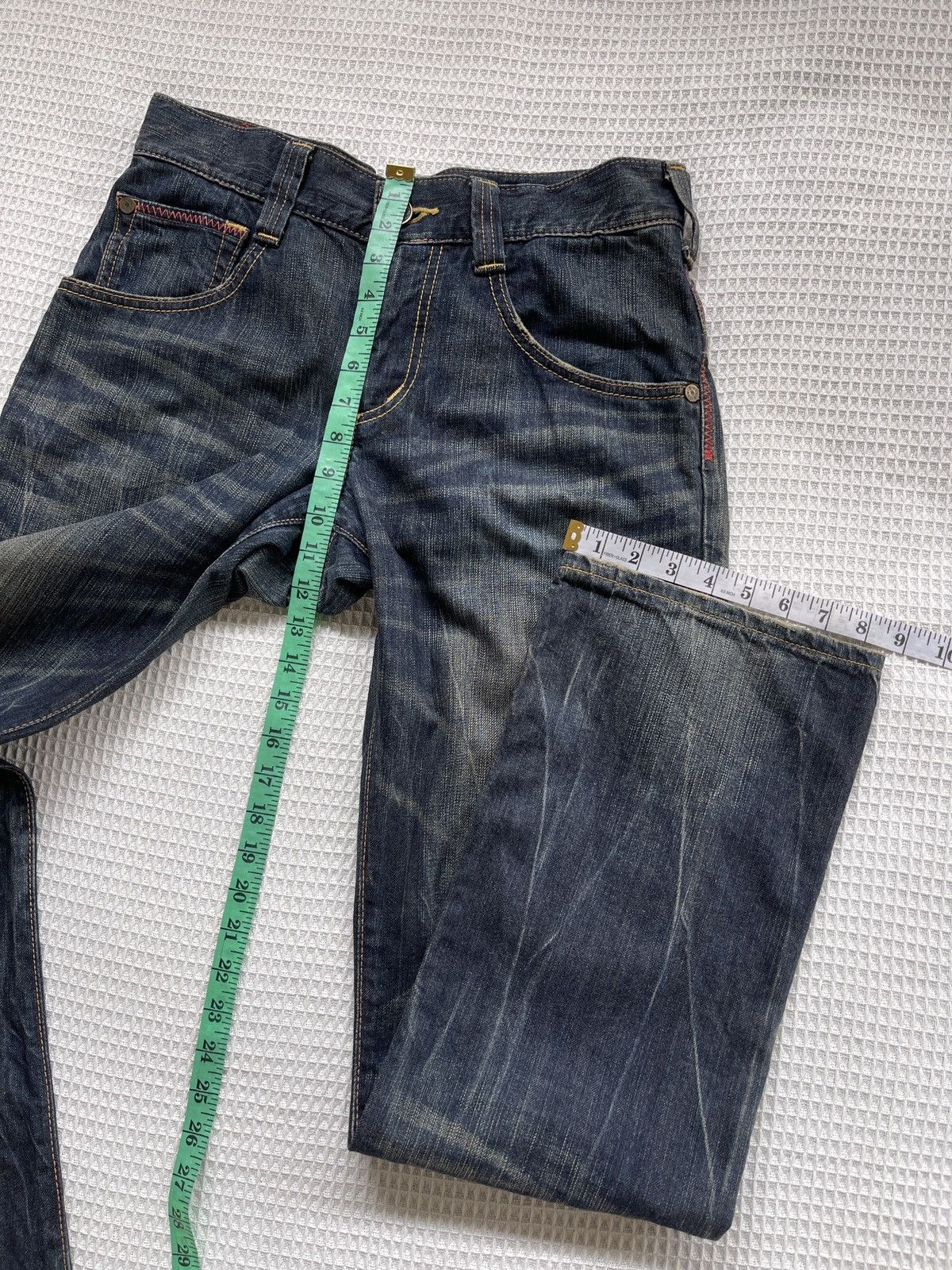 Edwin Last Drop🔥Rare🔥Vintage EDWIN Blue Trip Tokyo Japan Denim Size US 33 - 12 Thumbnail