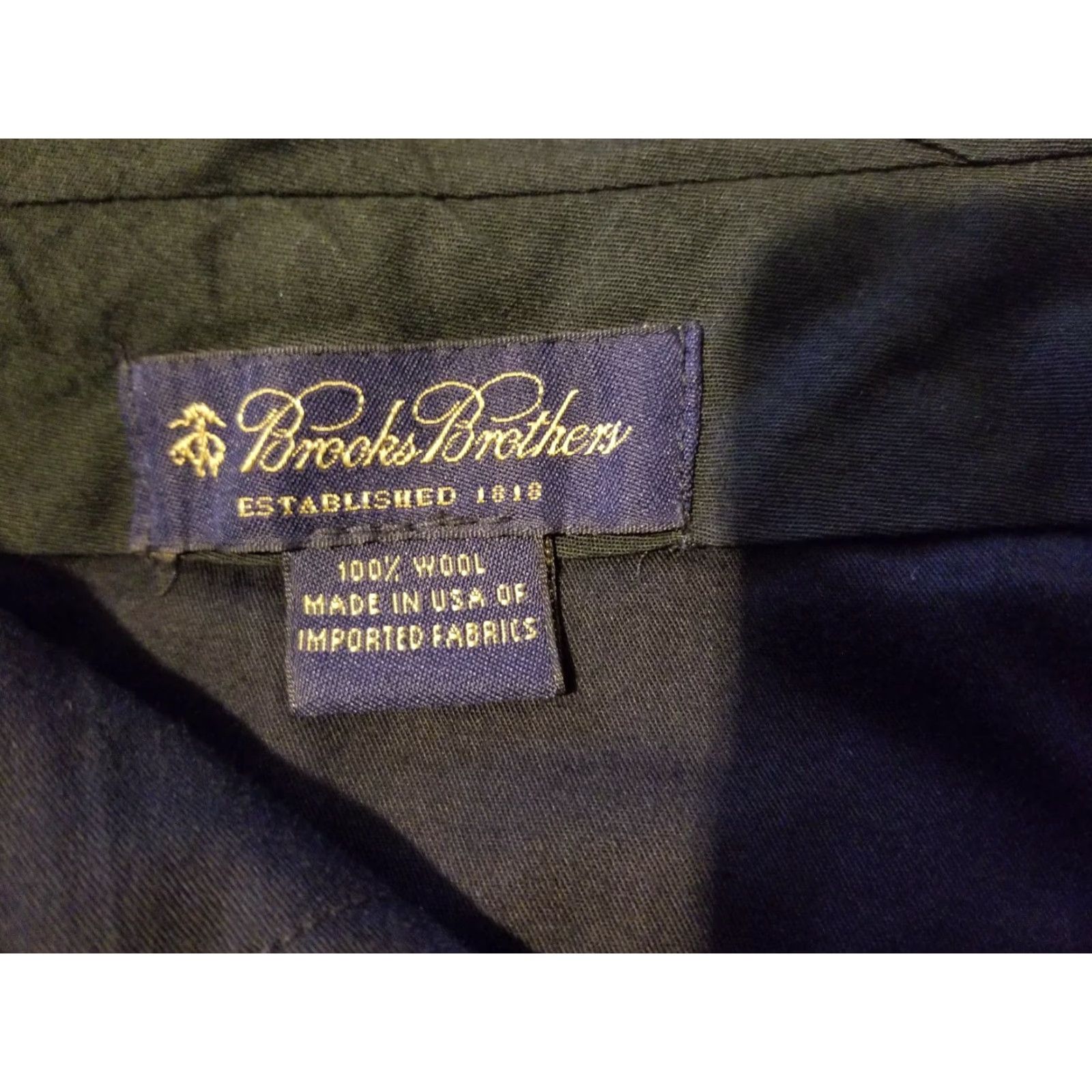 Brooks Brothers Mens Brooks Brothers Wool Suit 2 Piece Gray Jacket Blazer Pants 38x30 45R Regular Men Sized Clothing Size 48R - 2 Thumbnail