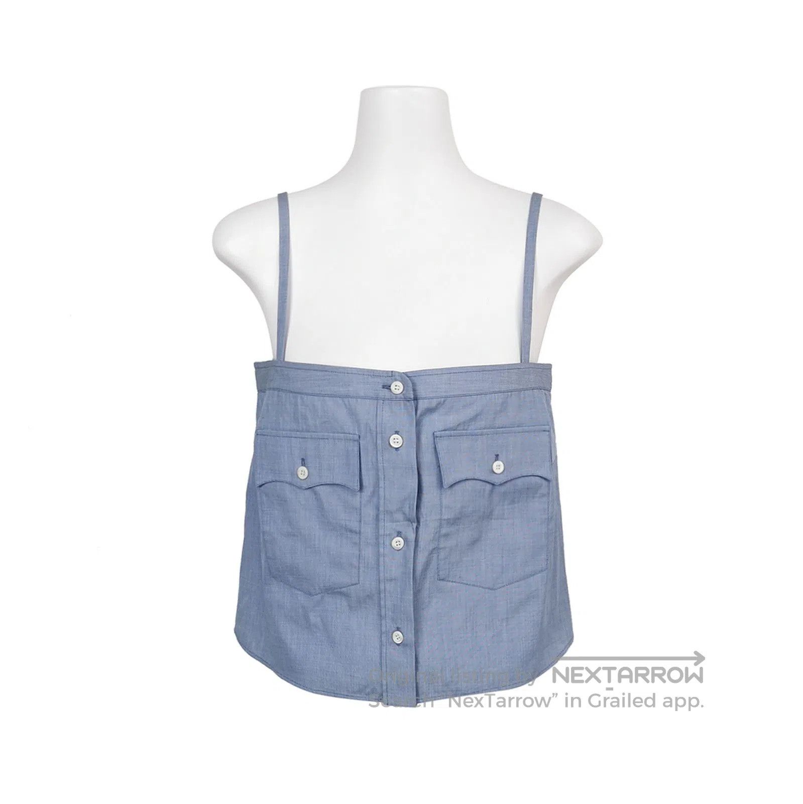 Prada Cotton Triangle Logo Strapped Top .