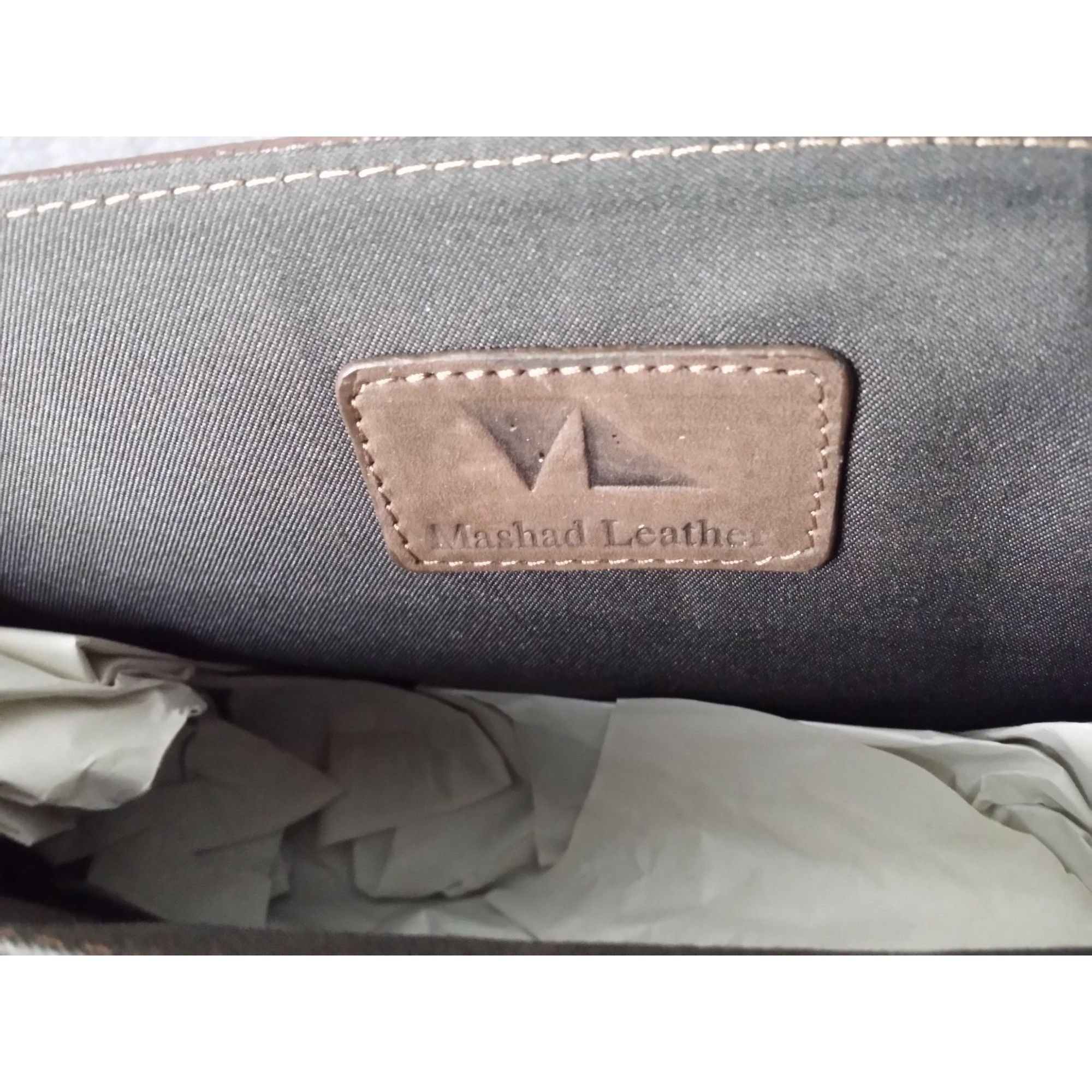 Other Mashad Leather Briefcase Men Brown Adjustable Strap Locks Bu Size ONE SIZE - 11 Thumbnail