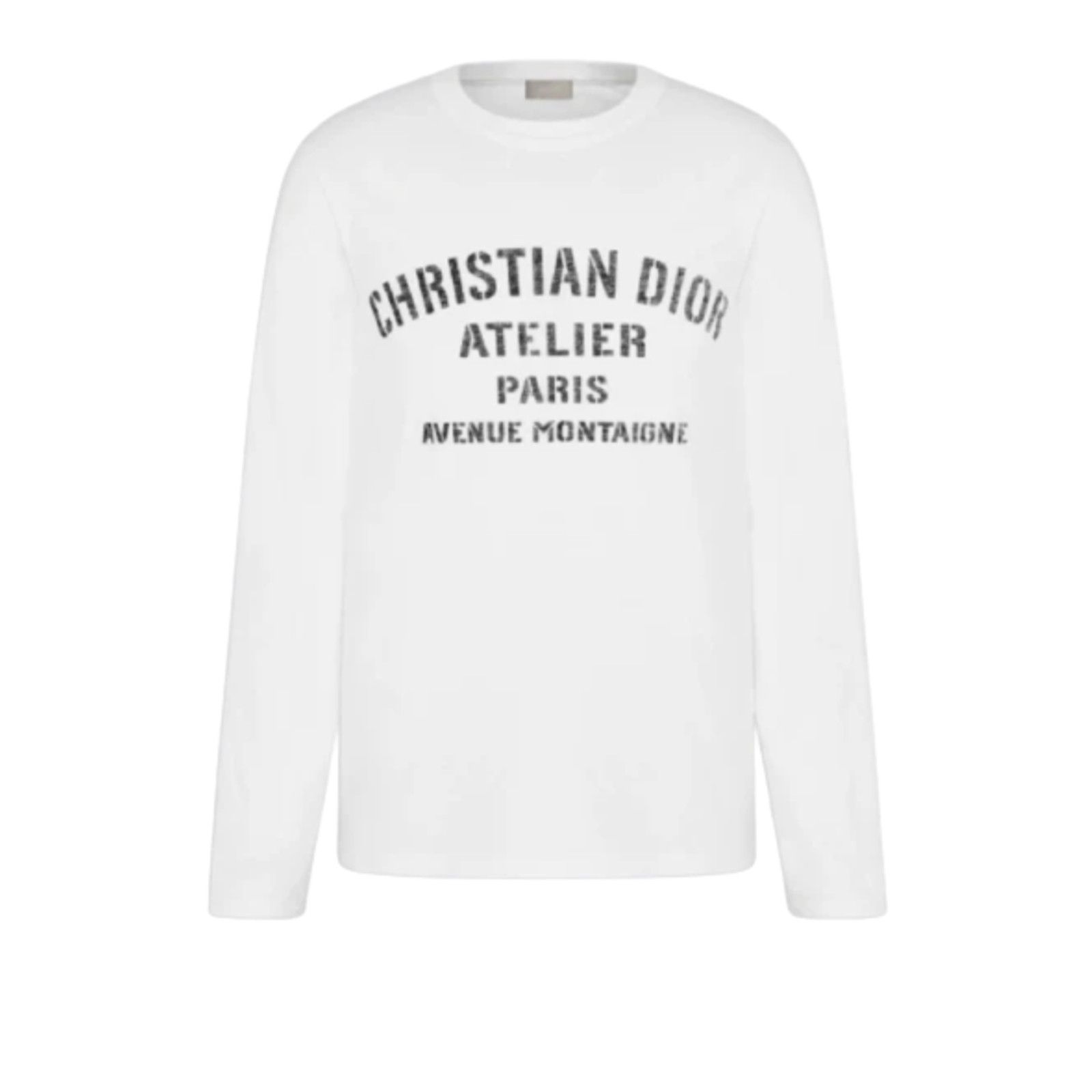 image of Dior Atelier Long Sleeve Tee Shirt White, Men's (Size 2XL)