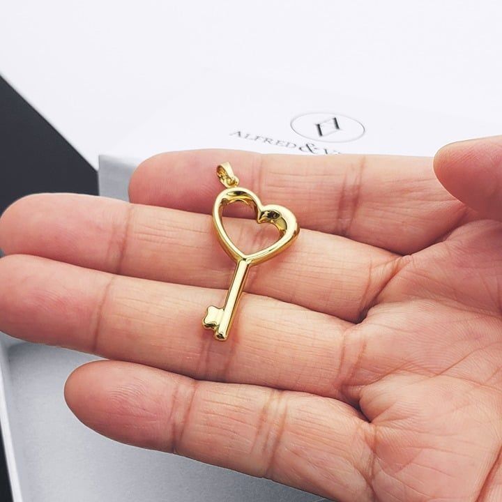 Other Sideways Heart Skeleton Key Love Promise Charm Pendant Size ONE SIZE - 3 Thumbnail