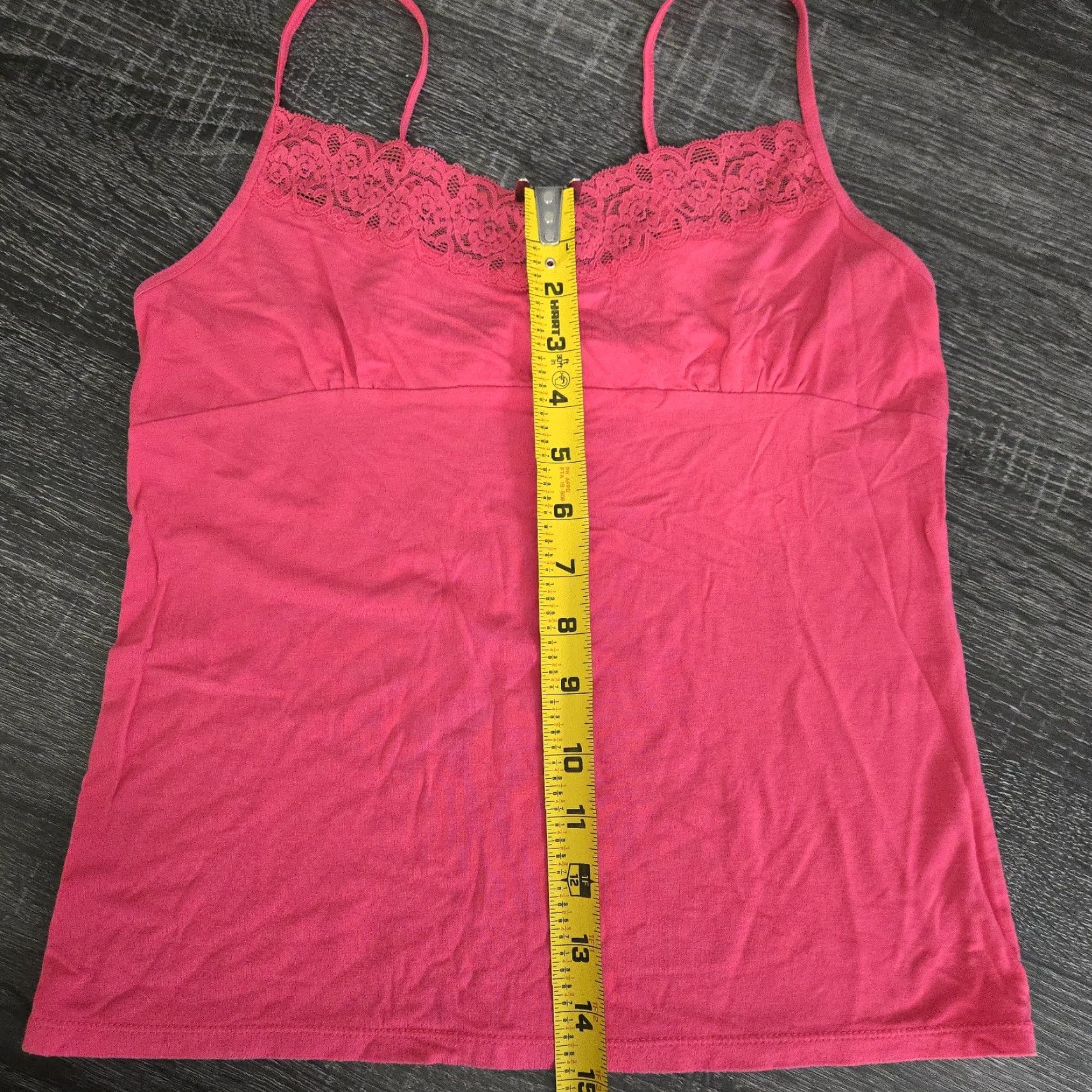 Old Navy VINTAGE Old Navy Camisole Tank Top Cami Womens S Pink Lace Trim Spaghetti Strap Y2K Fairycore 00s Coquette Adjustable Strap Femmes (Girls/Womens) Size S / US 4 / IT 40 - 8 Thumbnail