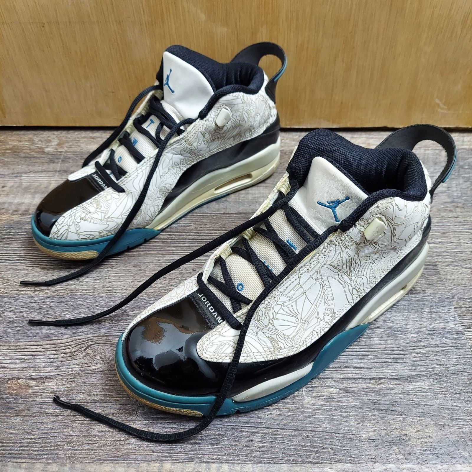 Nike Jordan 2005 Dub Zero Men s US 8 White Blue Black Sneakers Grailed