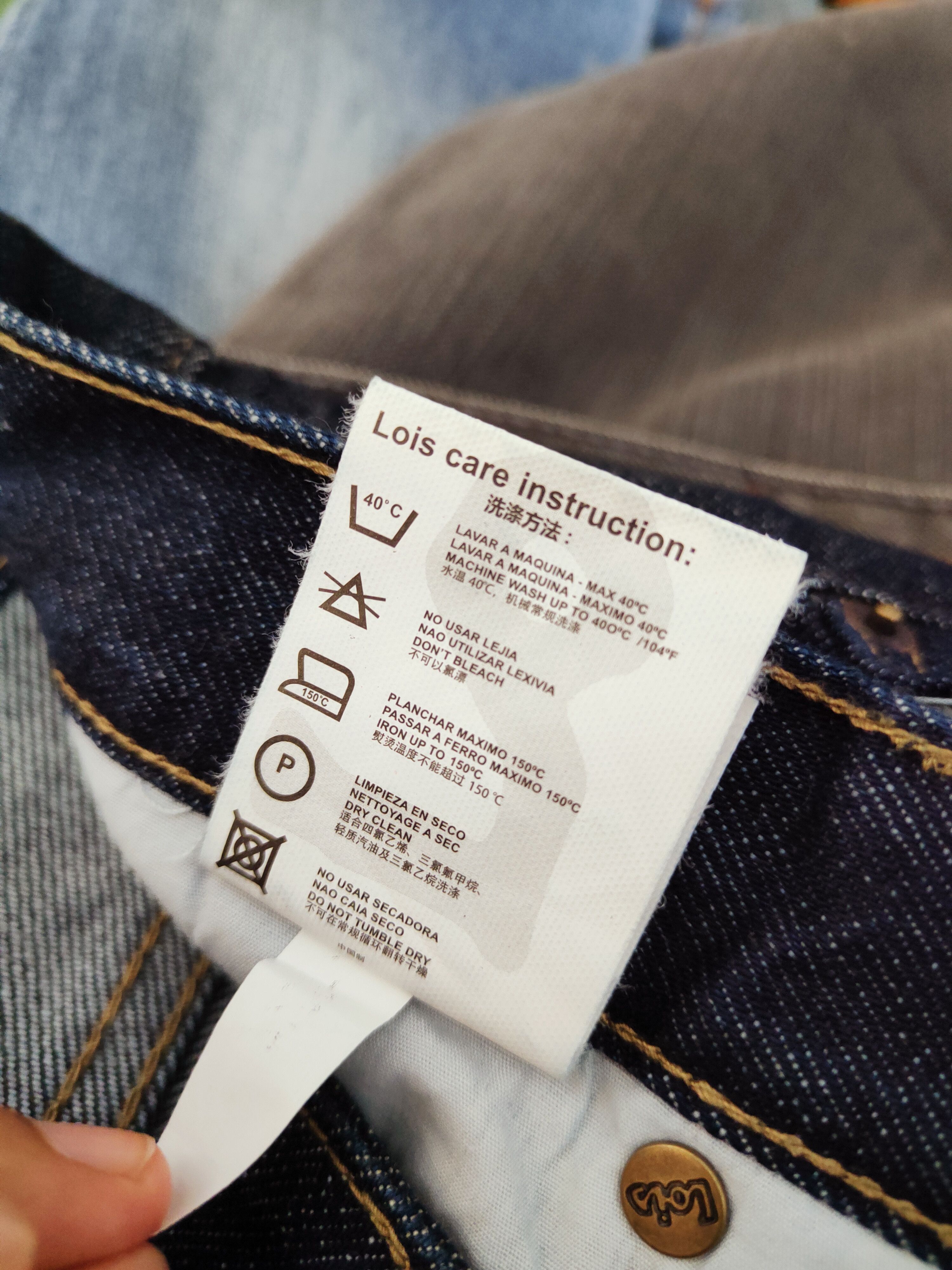 Japanese Brand × Vintage 1962 Lois 50th Anniversary Dark Blue Distressed Ripped Jeans Size US 35 - 17 Thumbnail