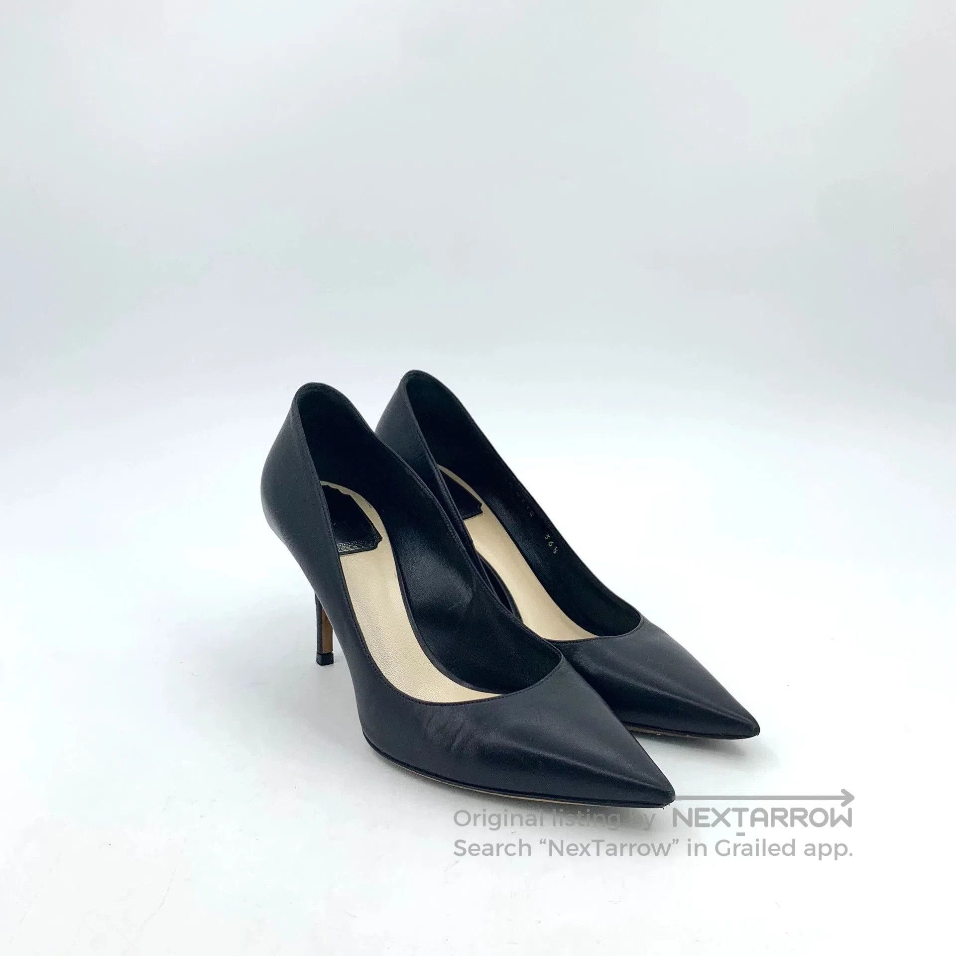 Dior Dior Black Leather Pointed Heels. Size US 5.5 / EU 38 - 2 Thumbnail