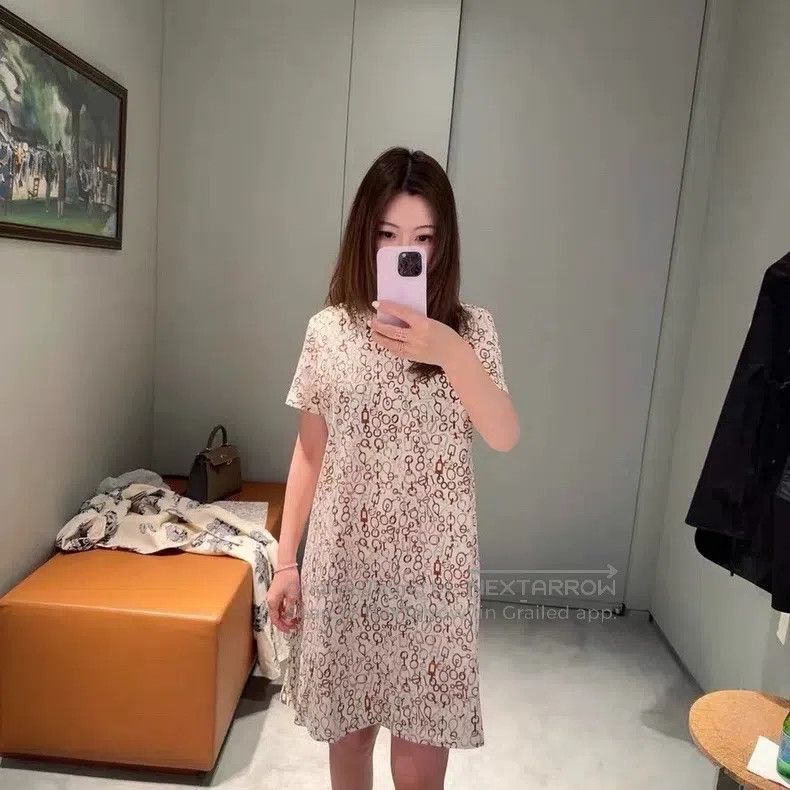 Hermes Hermes Chain Printed Long Sleeve Short Dress Size XS / US 0-2 / IT 36-38 - 1 Thumbnail