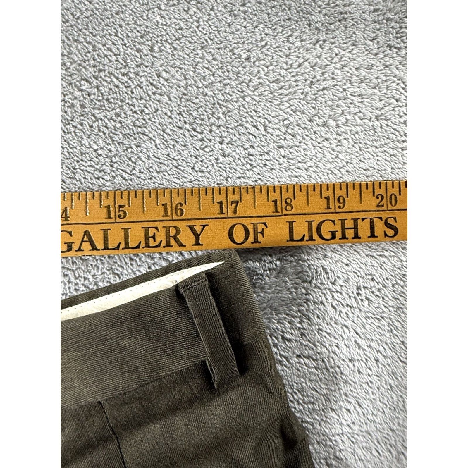 Olive Santorelli Mens Pants 36 Wool Flat Front Solid Brown Dress City Preppy Wedding Office | Regular Rise Straight Size US 36 / EU 52 - 5 Thumbnail