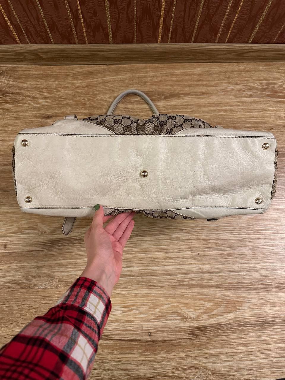 Gucci Gucci GG Canvas Horsebit Horse Nail Boston Bag Purse Vintage Size ONE SIZE - 14 Thumbnail