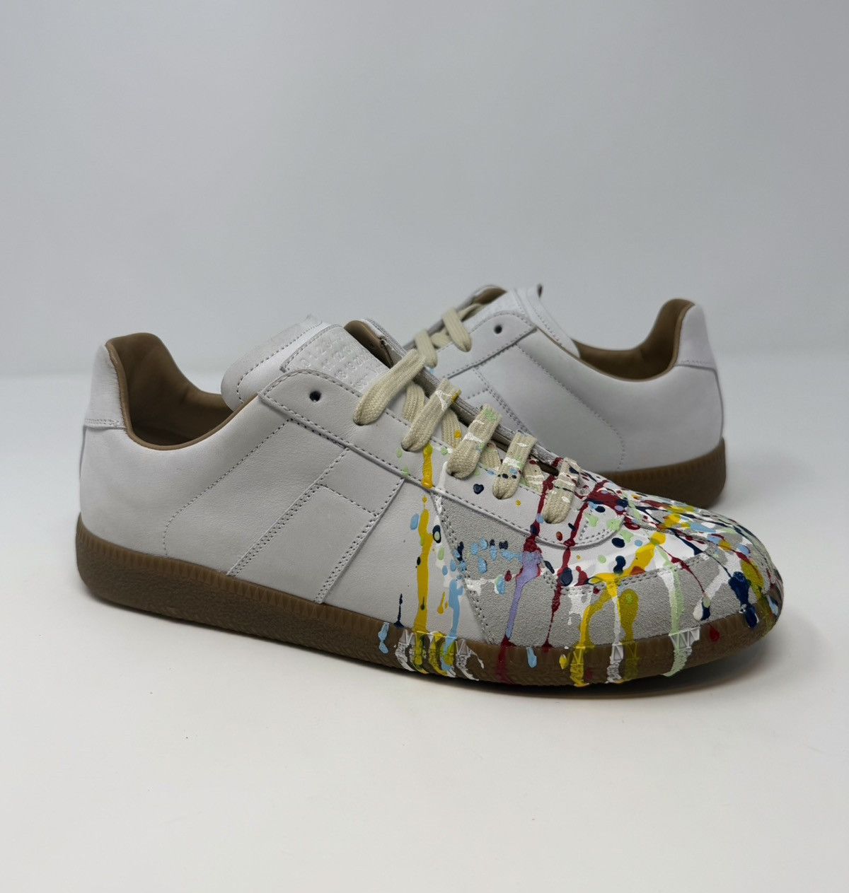 Maison Margiela Maison Margiela Paint Splatter Replica GAT White Size US 7 / EU 40 - 1 Thumbnail