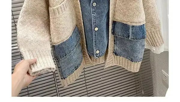 Other Women's Loose Thickened Knitted Cardigan Size ONE SIZE - 4 Thumbnail