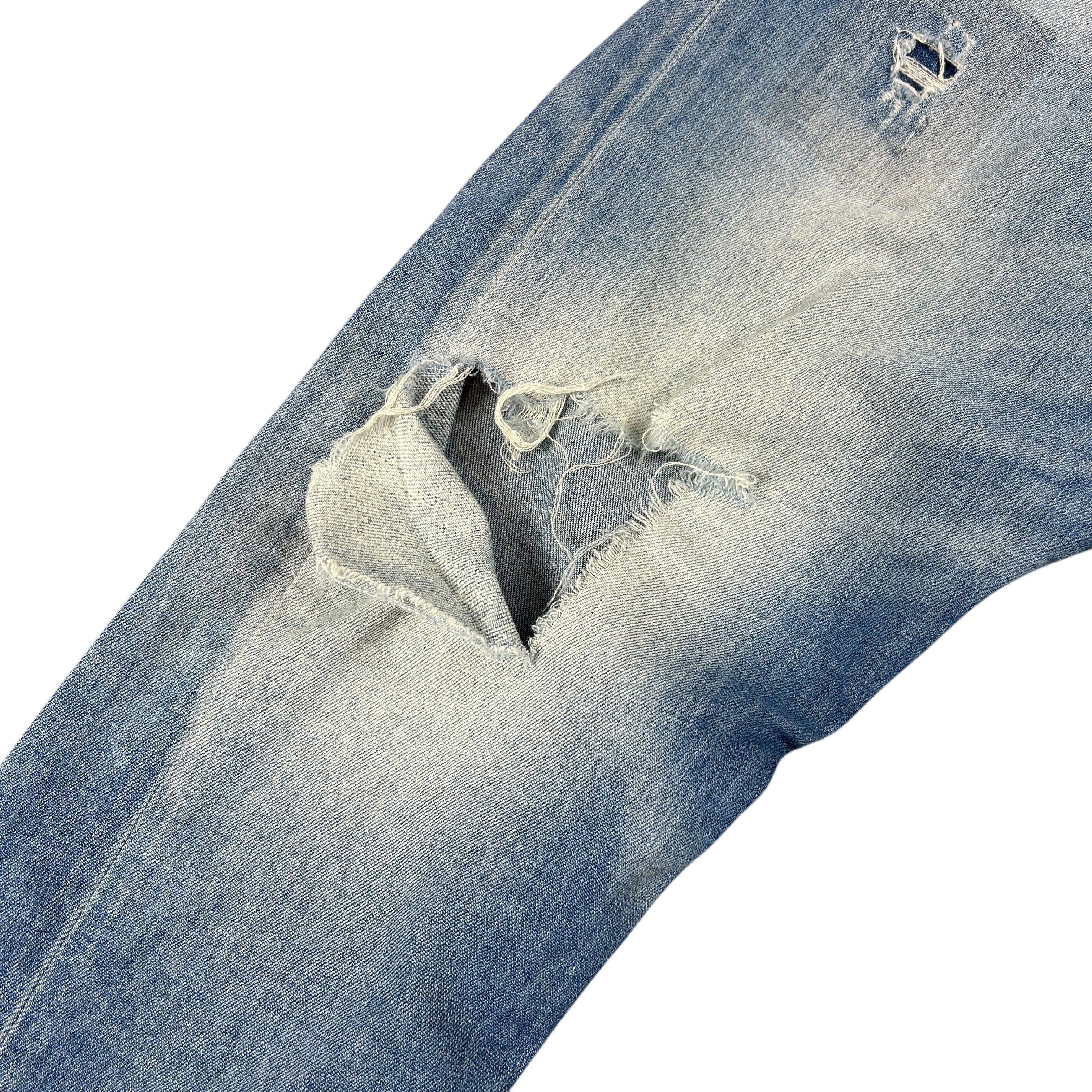Dsquared2 Dsquared2 Twisted Leg Light Wash Blue Denim Jeans Ripped 50 Size US 34 / EU 50 - 8 Thumbnail