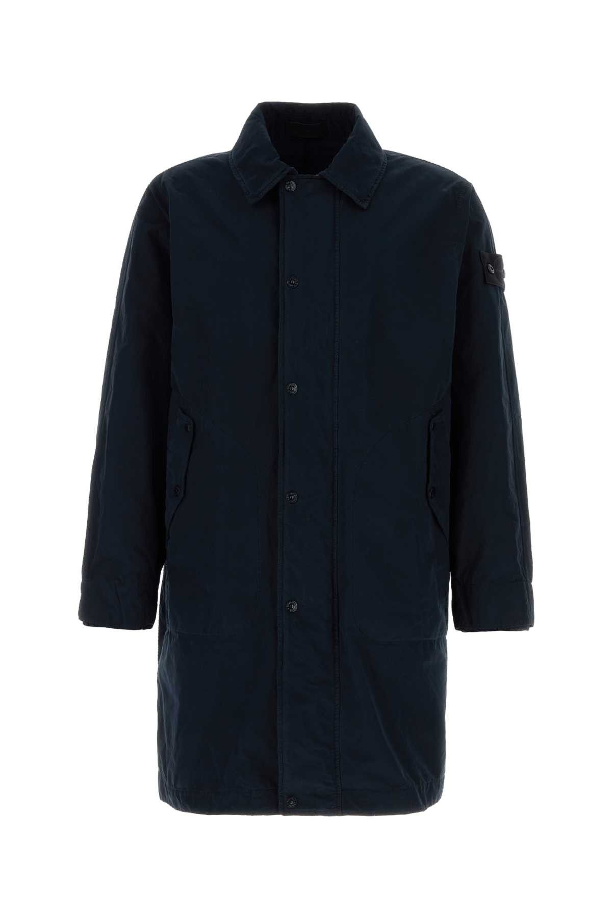 Stone Island Midnight Blue Polyester Blend Trench Coat Size US M / EU 48-50 / 2 - 1 Thumbnail