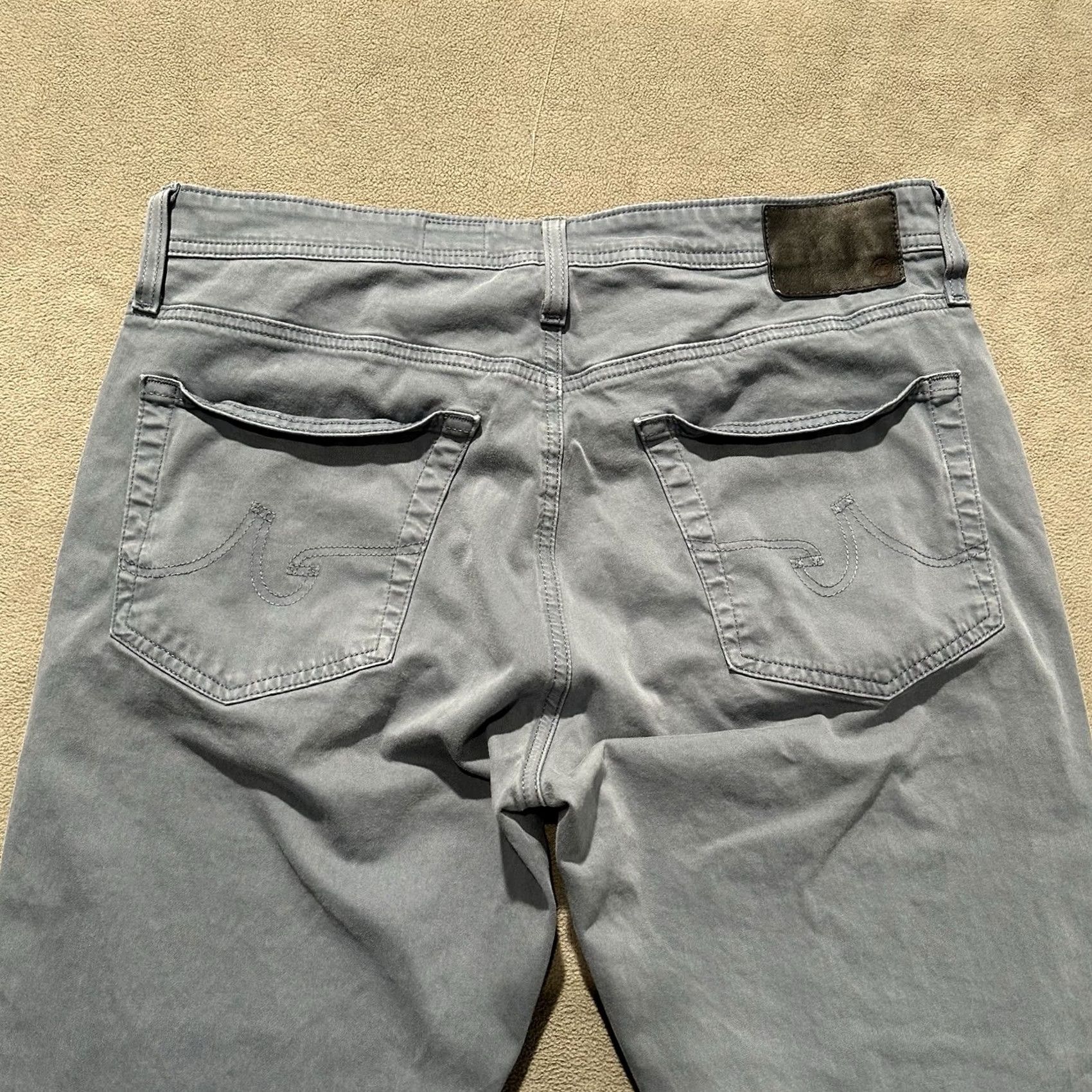 Vintage AG Adriano Goldschmied Pants Mens 33x34 Light Blue Everett Slim Straight Chino GUC Size US 33 - 4 Thumbnail