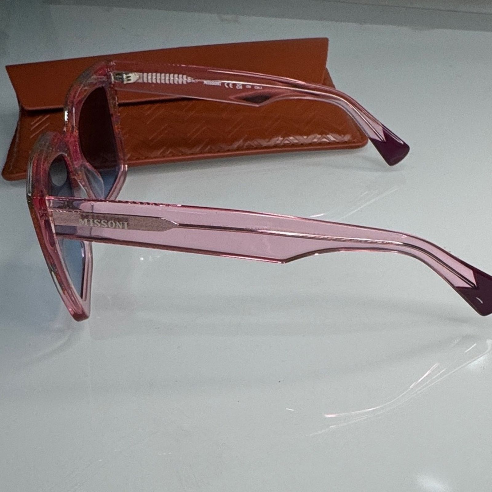 Missoni Missoni Multicolor Glitter Sunglasses with Blue Lenses Size ONE SIZE - 3 Thumbnail