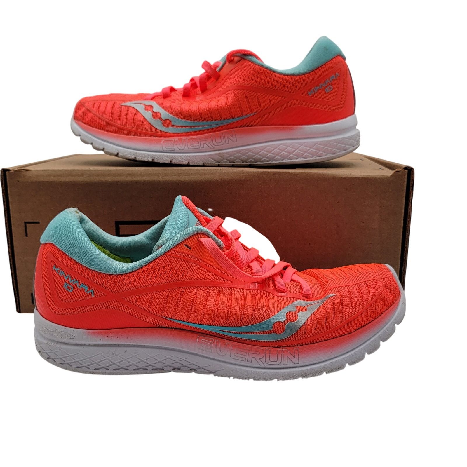 Saucony Saucony Wmns Kinvara 10 Running Shoes - Vizicoral/Blue Sz 9 Size US 9 / IT 39 - 1 Thumbnail