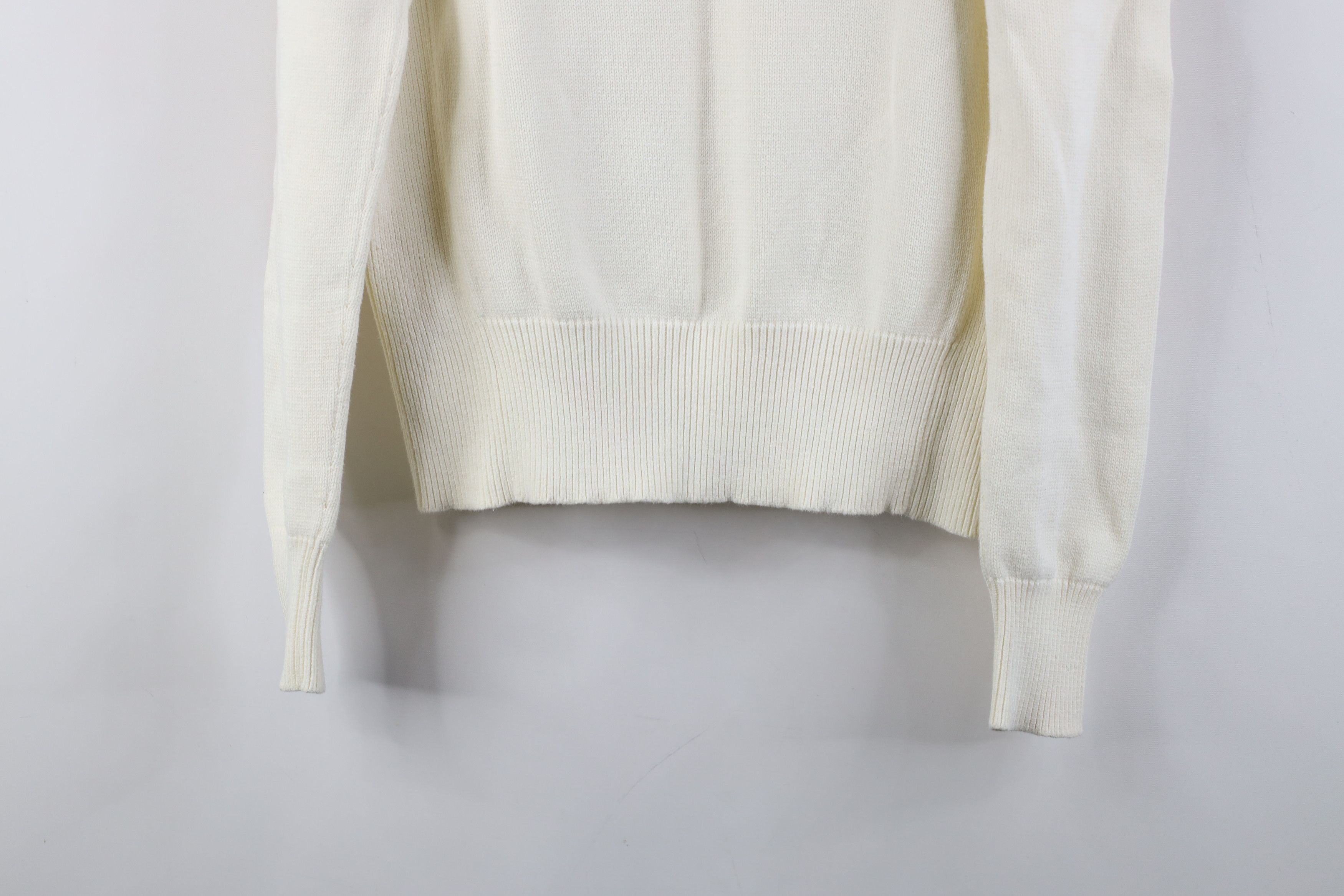 Tommy Hilfiger Vintage 90s Y2K Tommy Hilfiger Logo Knit Sweater Cream Size M / US 6-8 / IT 42-44 - 13 Thumbnail