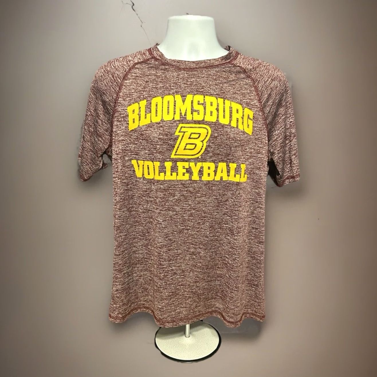 Holloway Bloomsburg University Volleyball Shirt Adult Medium Heather Maroon Short Sleeve Size US M / EU 48-50 / 2 - 4 Thumbnail