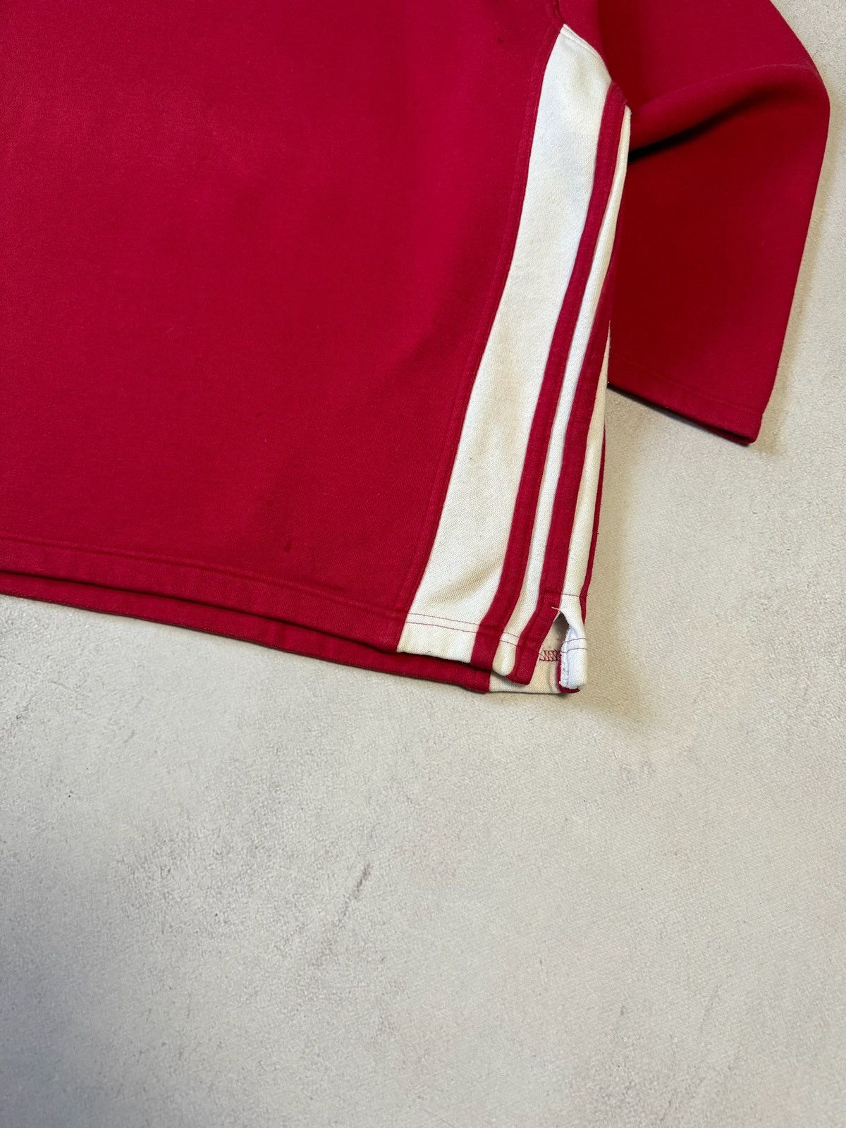 Adidas × Vintage Vintage Adidas Sweatshirt Three Stripes Big Logo Baggy 90s Size US M / EU 48-50 / 2 - 5 Thumbnail