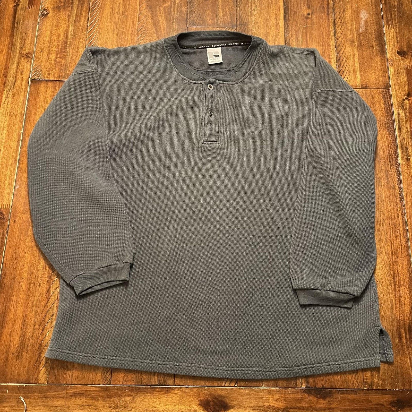 Russell Athletic Russell Athletic Shirt Mens 2XL Henley Long Sleeve Waffle Size US XXL / EU 58 / 5 - 2 Thumbnail
