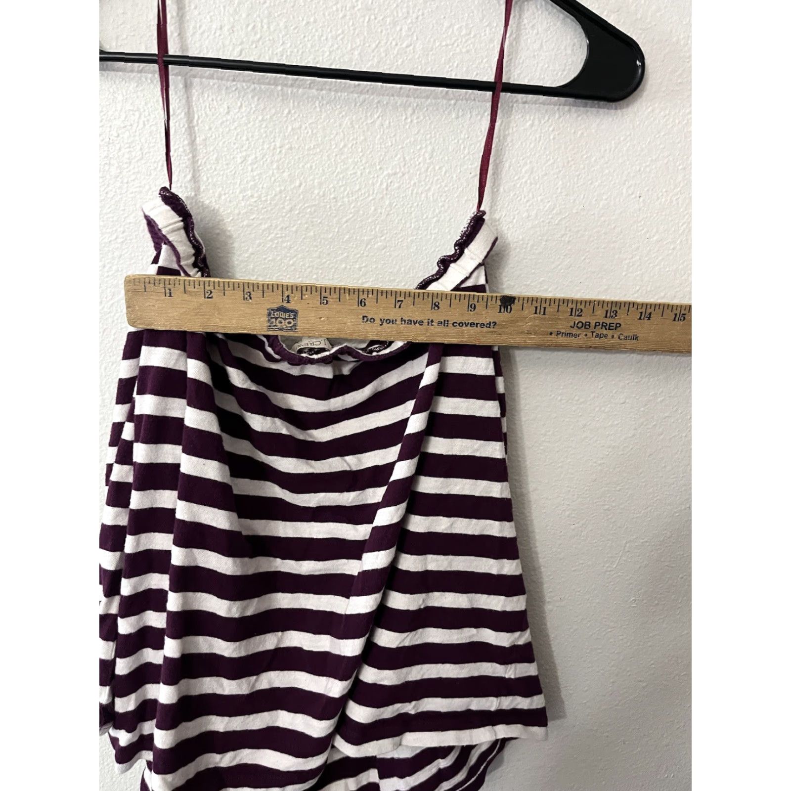 J.Crew J.CREW Off Shoulder Striped Top Womens M Maroon Nautical Minimalist Classic Preppy Coastal Size M / US 6-8 / IT 42-44 - 6 Thumbnail