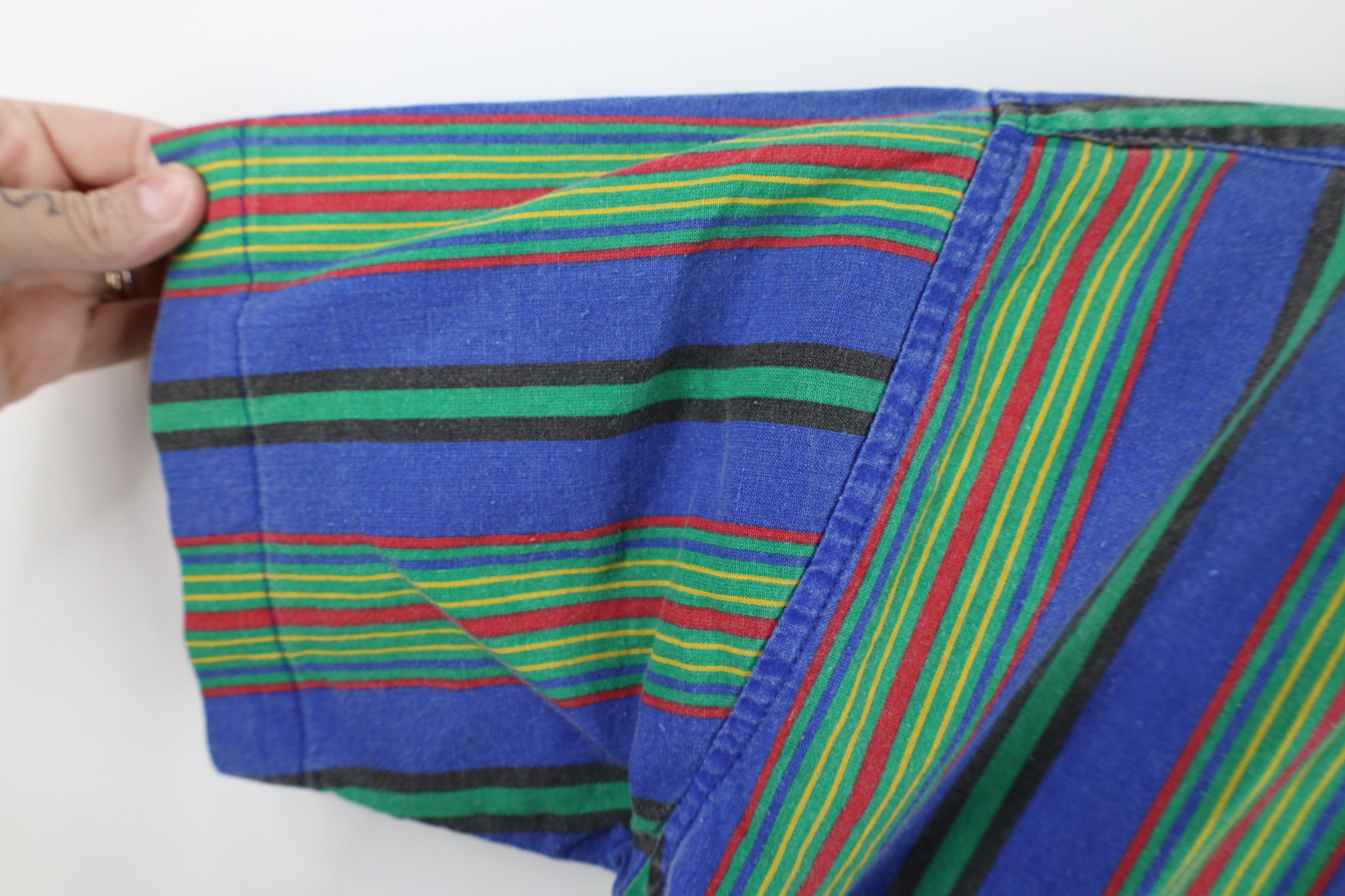 Vintage Vintage 90s Streetwear Rainbow Striped Button Down Shirt Size US S / EU 44-46 / 1 - 7 Thumbnail