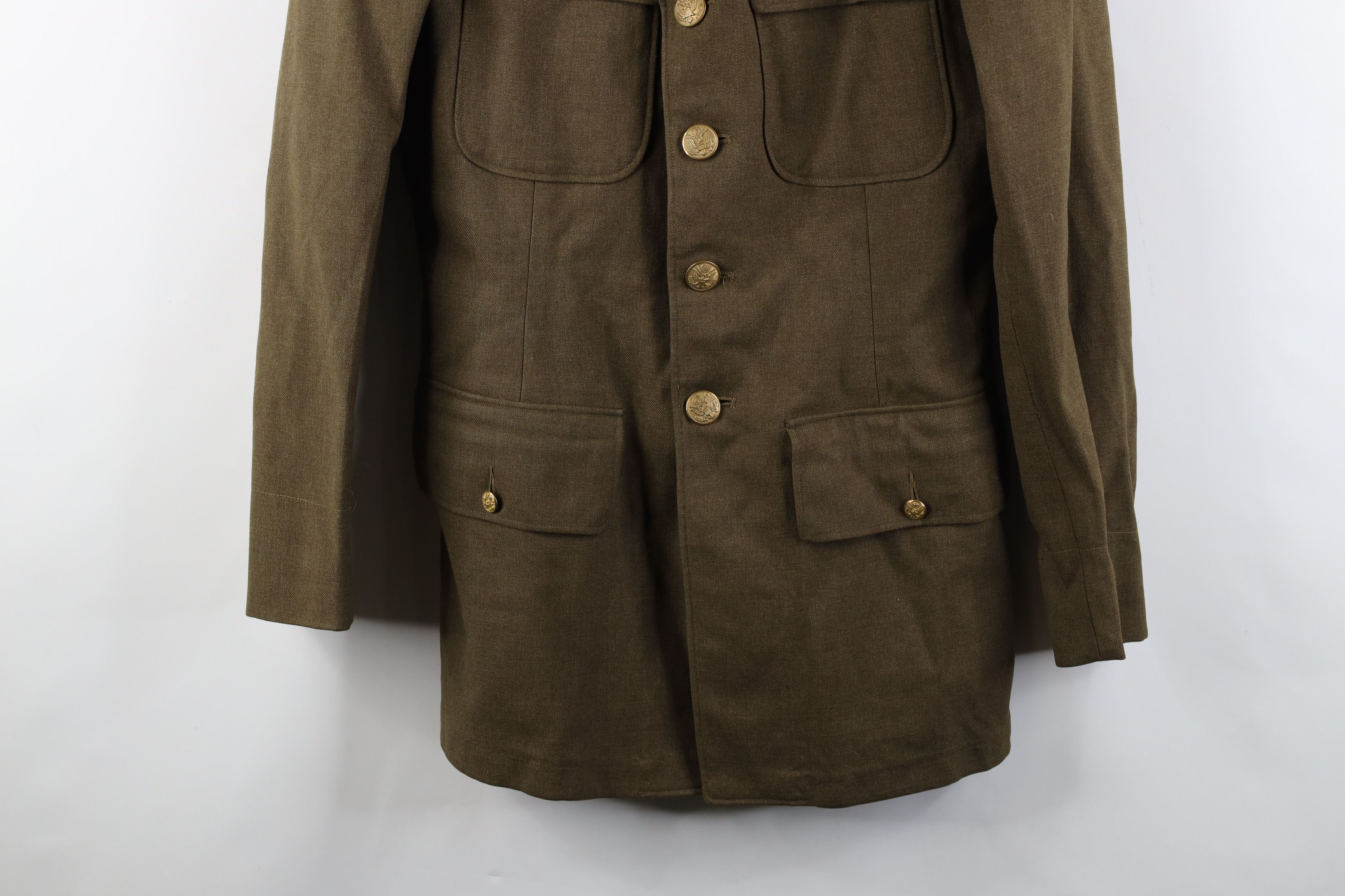 Vintage Vintage 40s WWII China Burma India Wool Officer Jacket USA Size US L / EU 52-54 / 3 - 3 Thumbnail