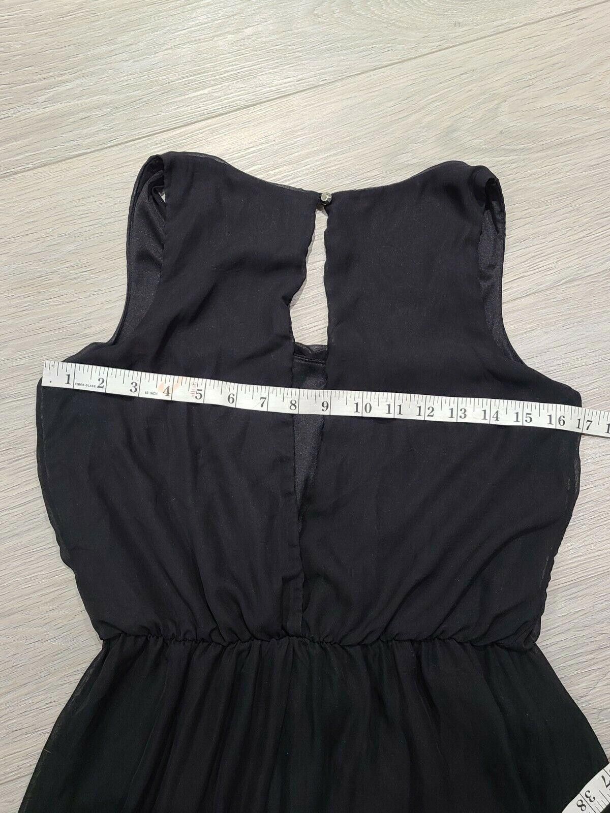 Designer Malloy Dress Medium Black Sheer Maxi Small Short slip Size S / US 4 / IT 40 - 7 Thumbnail