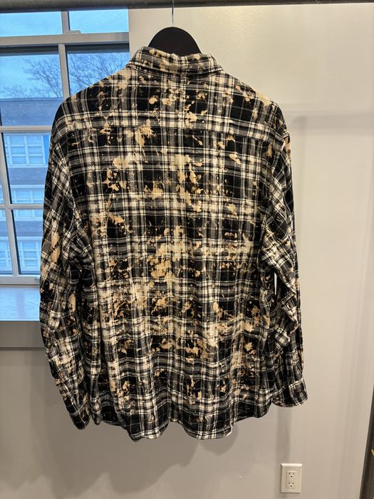 SAINT LAURENT  サンローラン ブリーチチェックシャツ S エディ Bleach ルドボーン 顔文字 Saint Laurent サンローラン ブリーチ