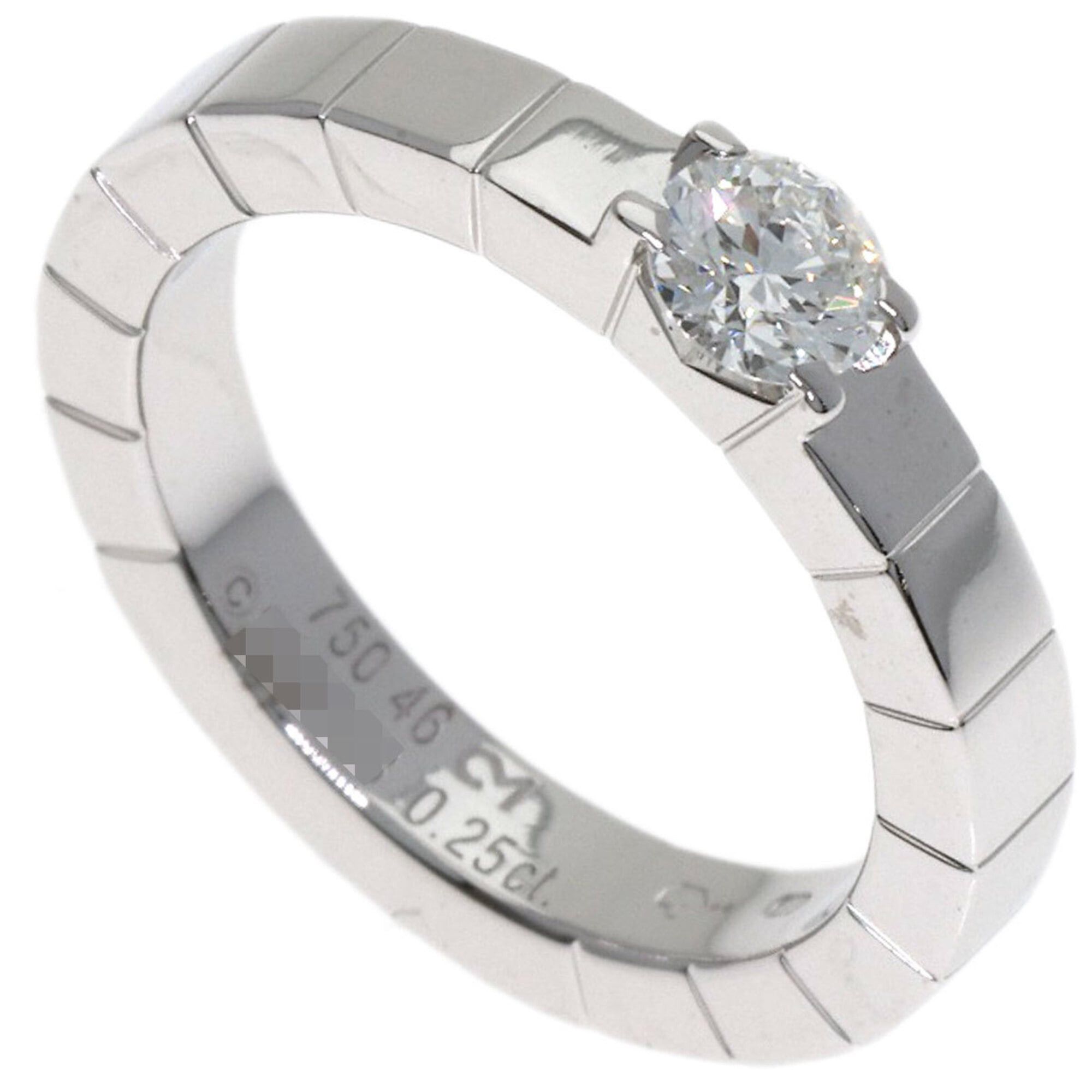 Cartier Cartier Lanieres 1P Diamond Ring #46 18K White Gold Women's CARTIER Size ONE SIZE - 1 Thumbnail