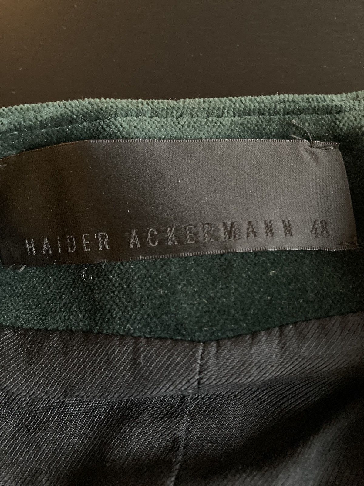 Haider Ackermann FW18 Green Velvet Vest 48 Size 38R - 3 Thumbnail