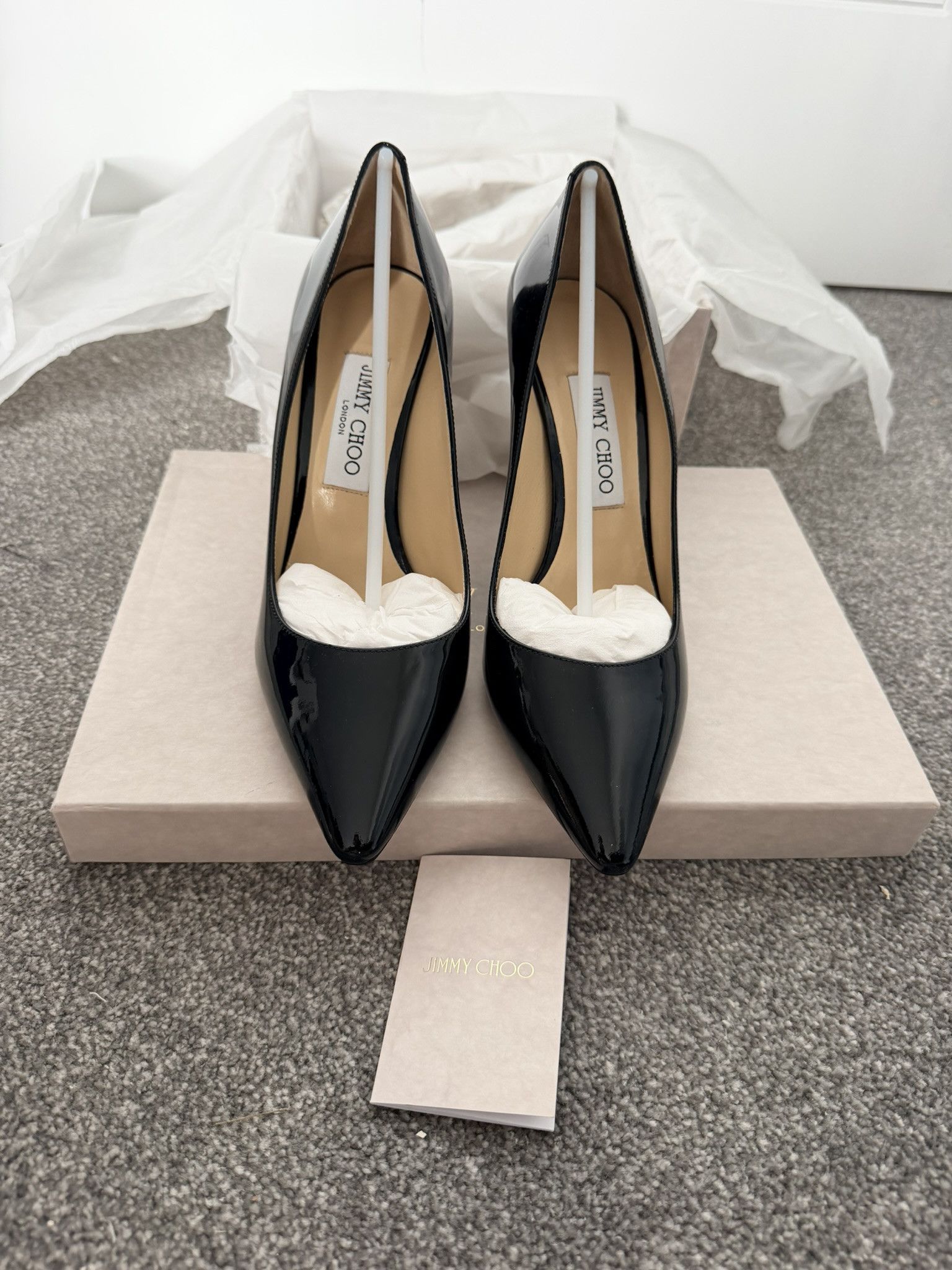Jimmy Choo Jimmy Choo Romy 85 Black Size US 9 / IT 39 - 3 Thumbnail