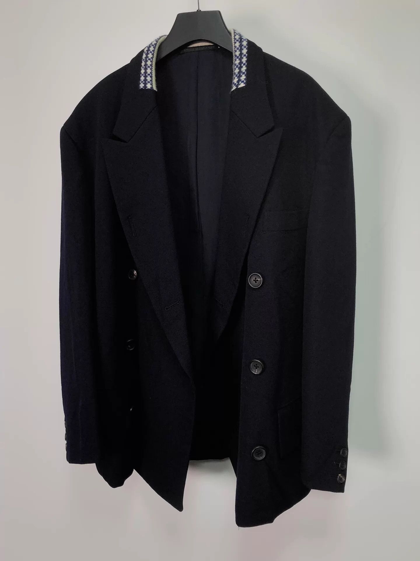 Yohji Yamamoto Yohji Yamamoto 95AW Rokumeikan Jacket Black Purple Blue S Size US S / EU 44-46 / 1 - 4 Thumbnail