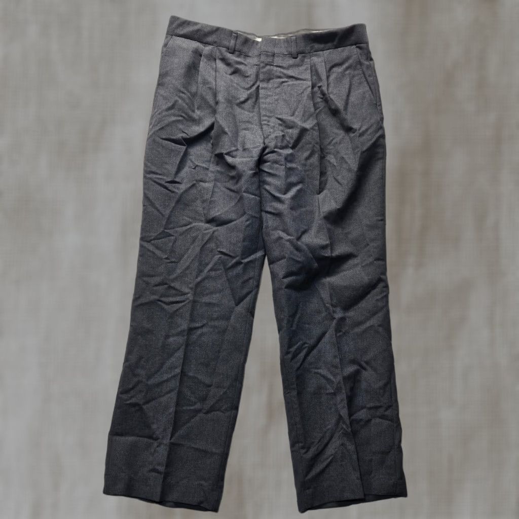 Sears VINTAGE Fieldmaster Dress Pants-Gray Men's Size 40 X29 Twill Classic 80s Size US 40 / EU 56 - 1 Thumbnail
