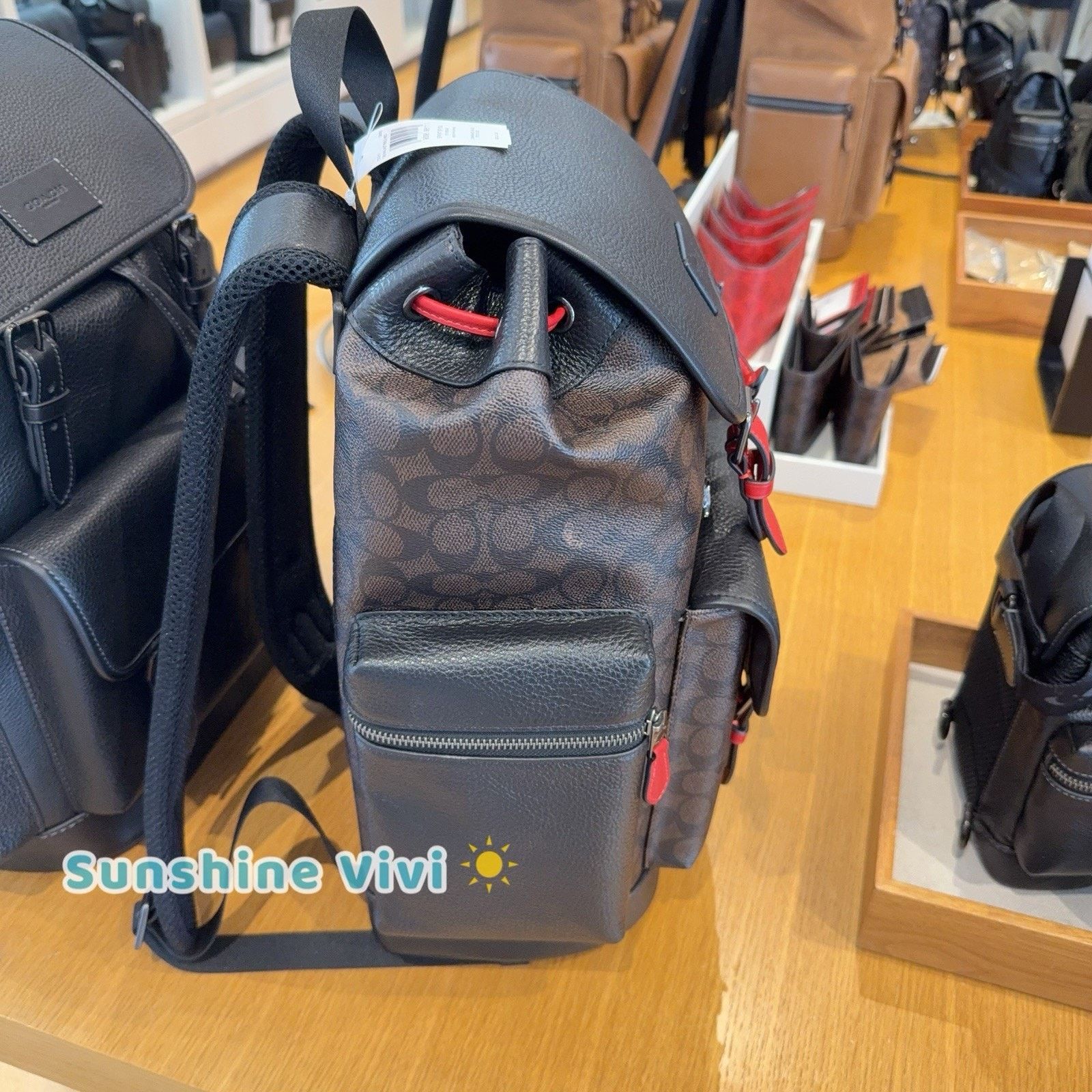 Coach NWT Coach MEN's Sprint Backpack Canvas Gunmetal CCG13 Size ONE SIZE - 7 Thumbnail