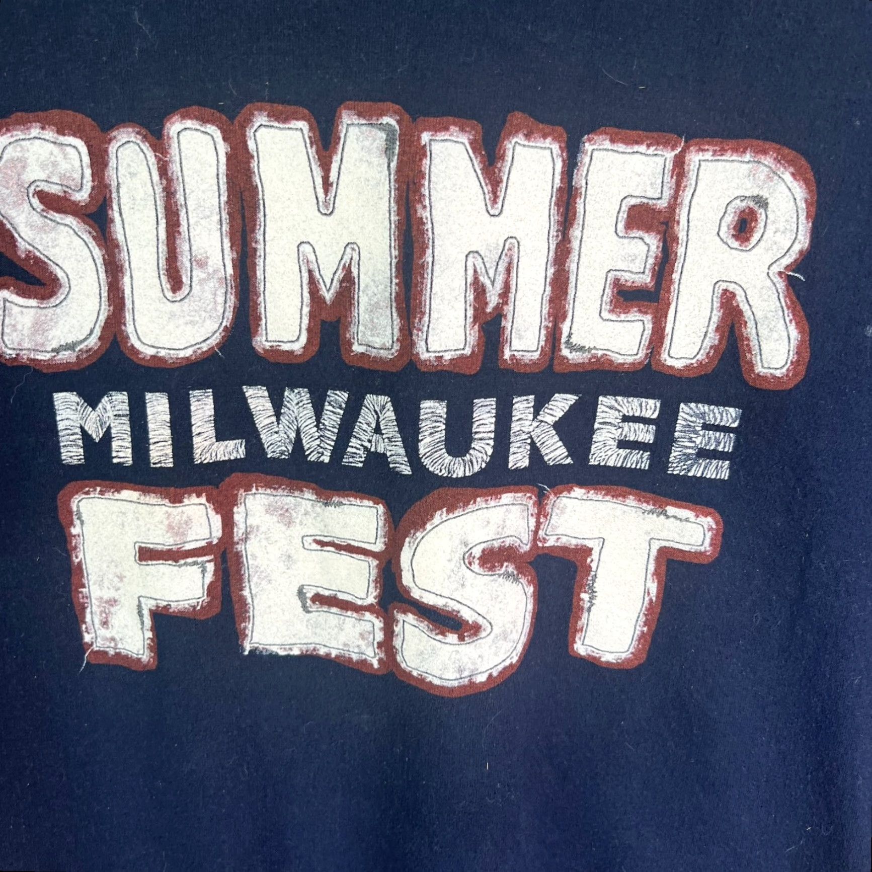 Gildan Gildan Sweatshirt Milwaukee Summerfest Blue Gildan Heavy Blend Adult L Crew Neck Graphic Print Unisex Size US L / EU 52-54 / 3 - 2 Thumbnail